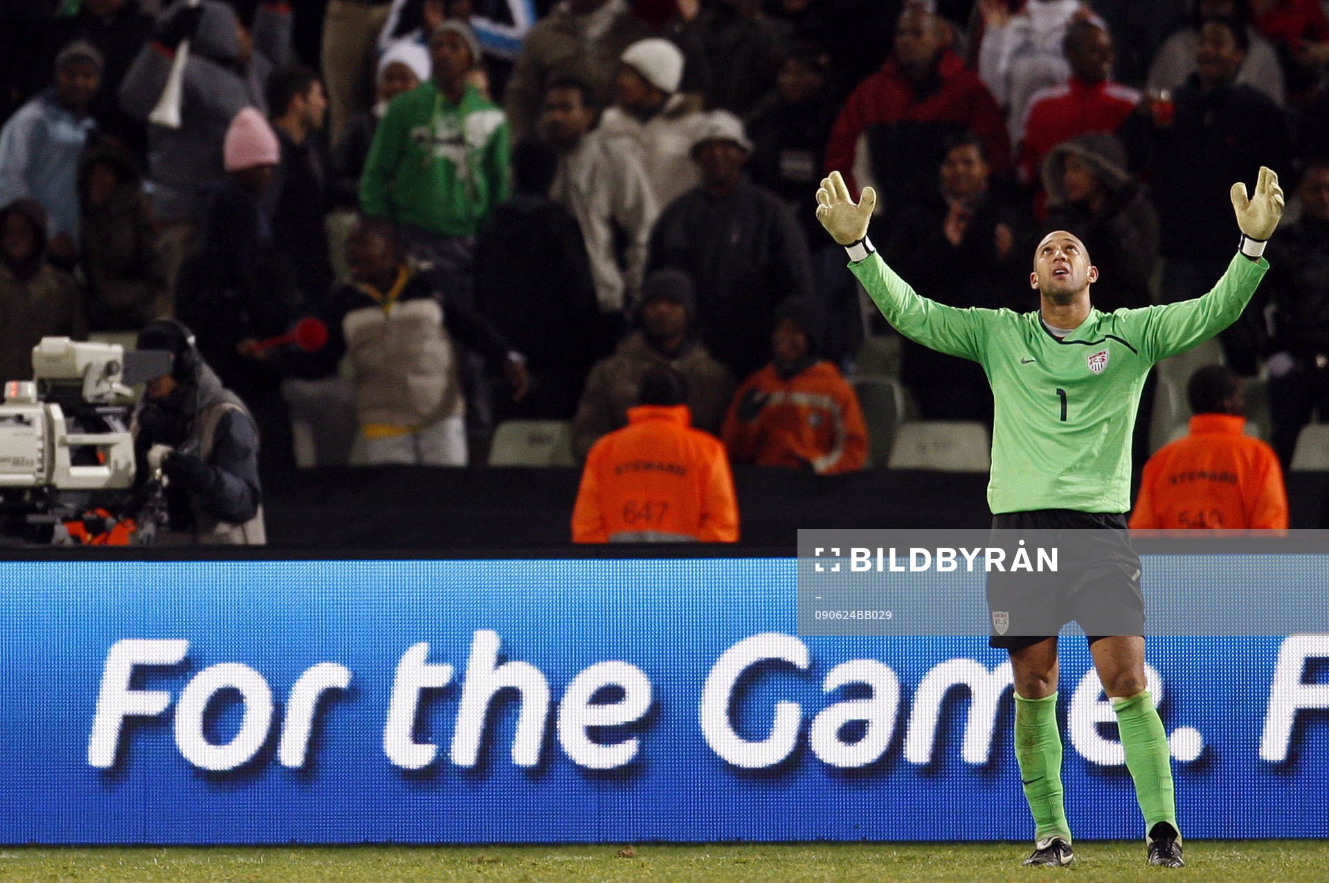 Tim Howard, USA, målvakt, jubel, glädje