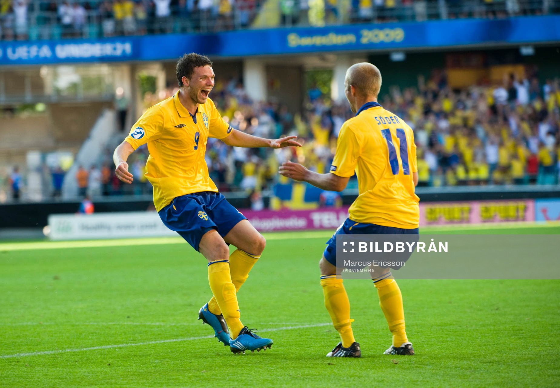 Marcus Berg och Robin Söder, Sverige, jubel, glädje