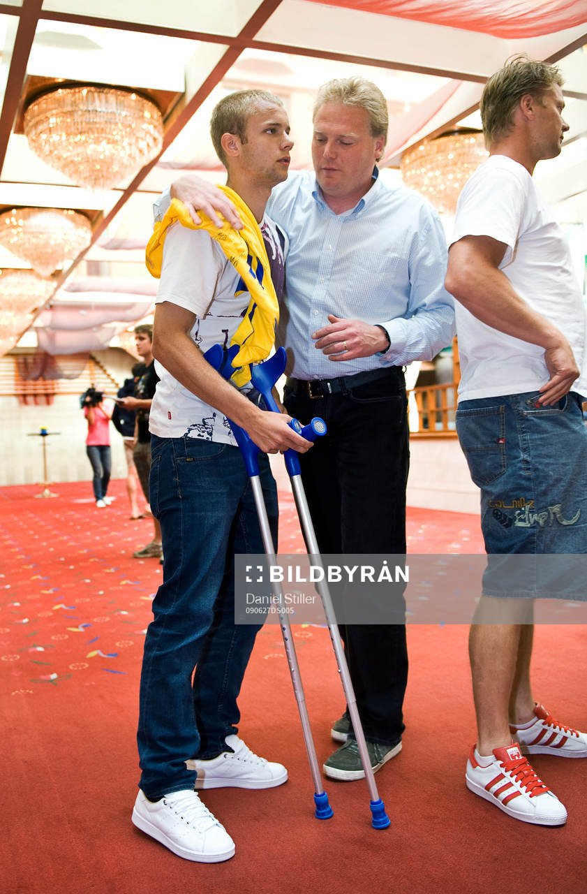 Robin Söder har skadat korsband. Jörgen Lennartsson,