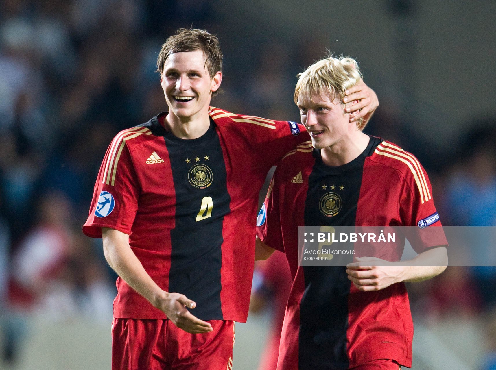  Anders Beck och Benedikt Höwedes, Tyskland, jubel