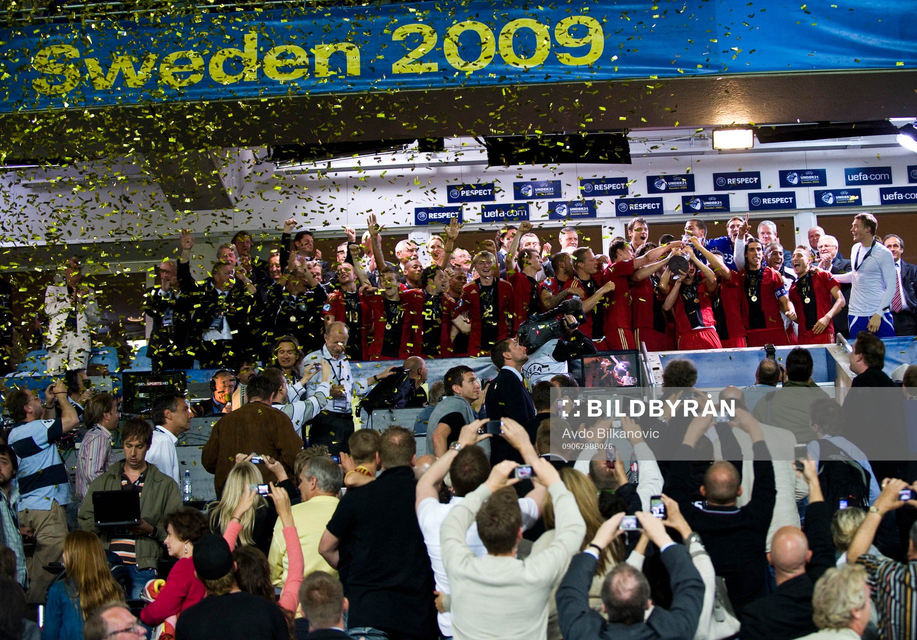  Tyskland, jubel, EM-guld, guld, konfetti.