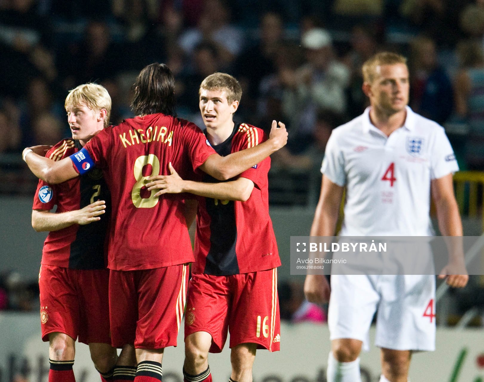 Sami Khedira, Anders Beck Daniel Schwaab, Tyskland, jubel,