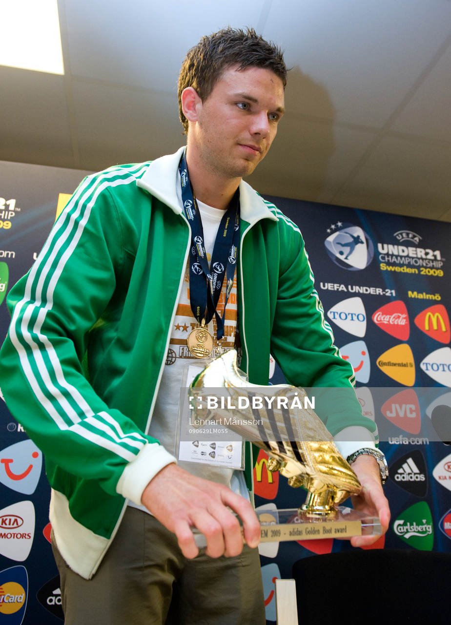 Marcus Berg får priset som turneringens bäste målskytt