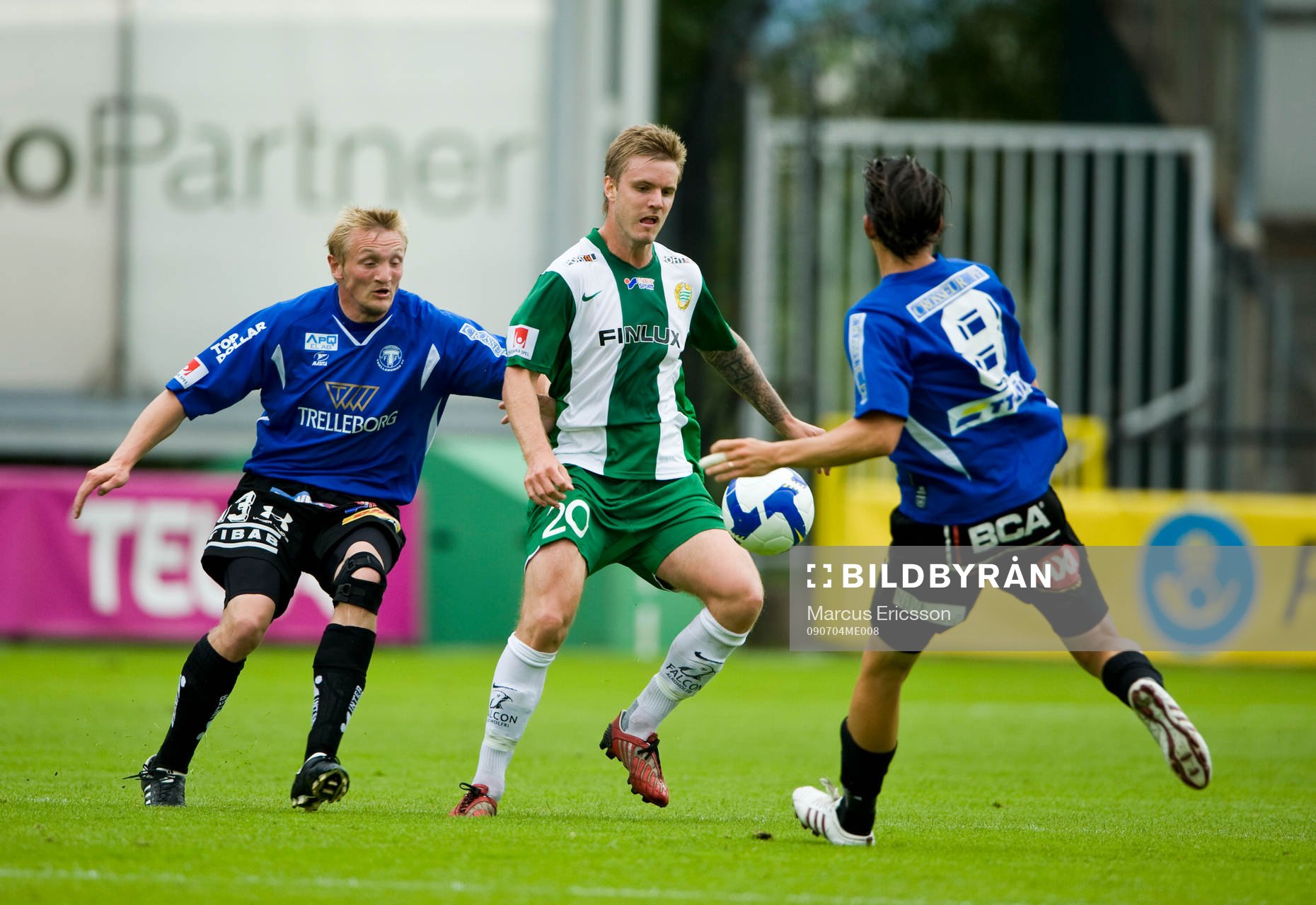 Andreas Dahl, Hammarby mellan Fredrik Jensen, och Kristian