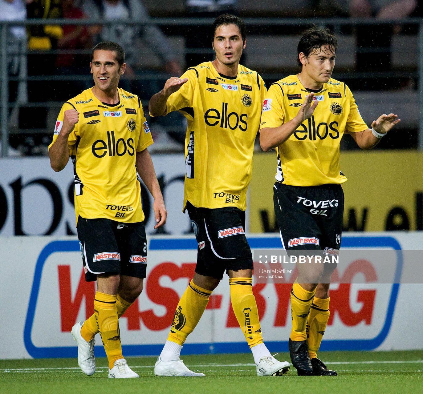 Emir Bajrami, Denni Avdic, Stefan Ishizaki, Elfsborg. Jubel
