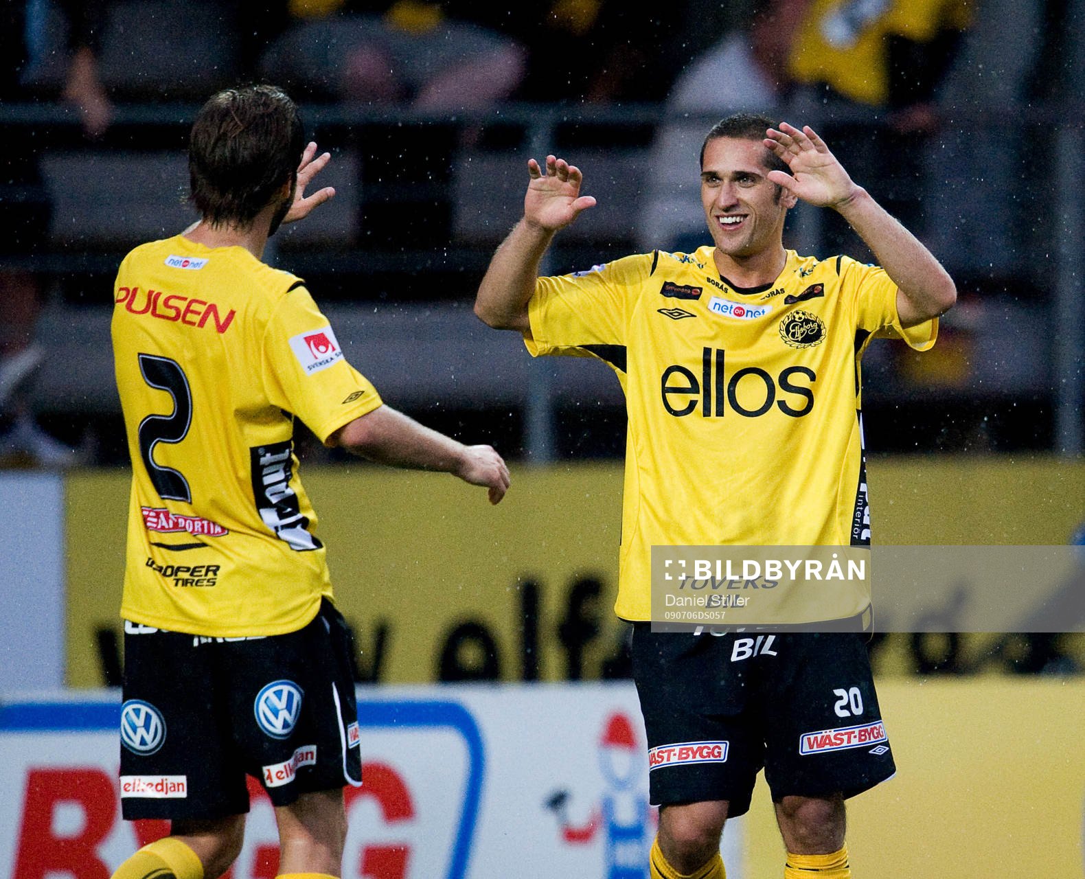Emir Bajrami, Mathias Florén, Elfsborg. Jubel