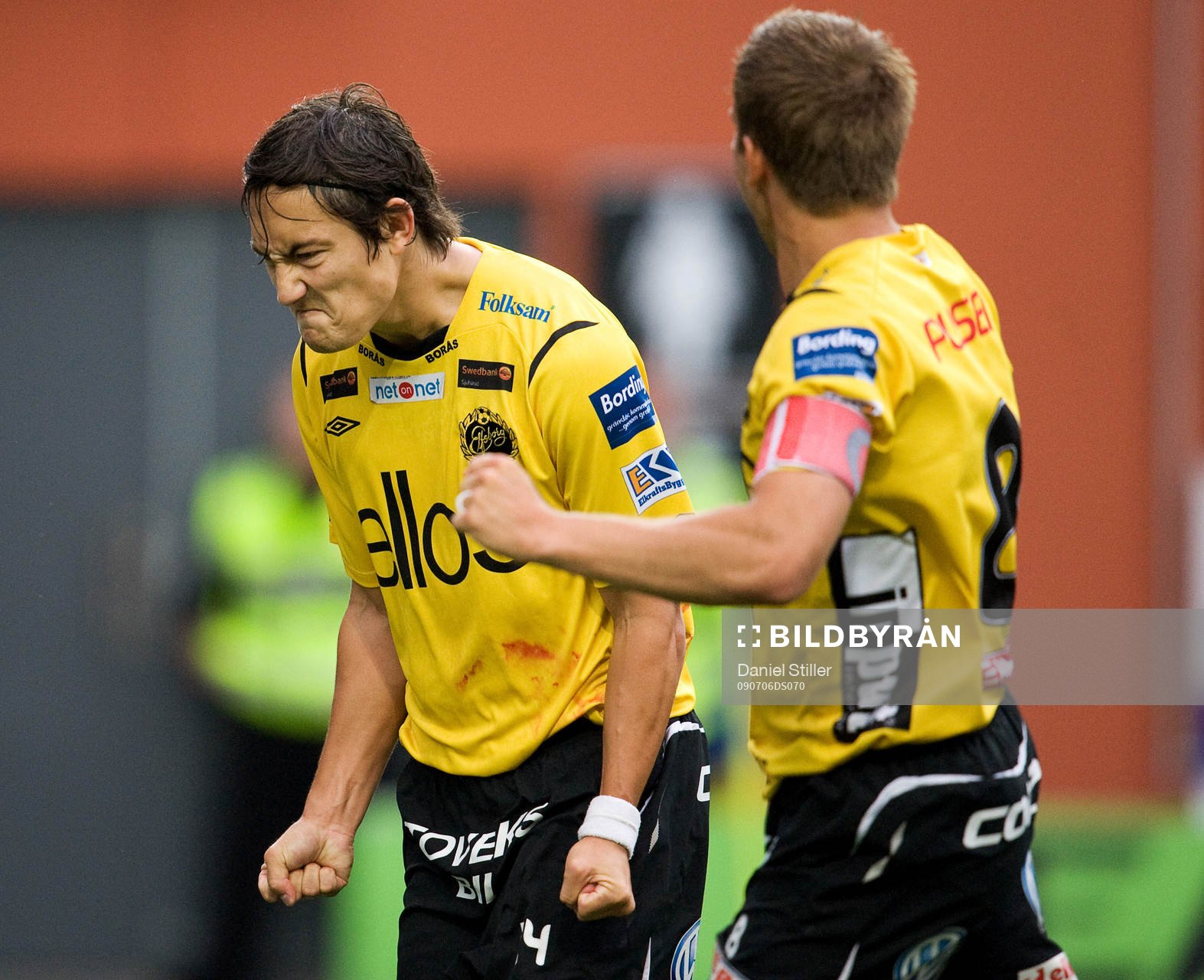 Stefan Ishizaki, Elfsborg, gör 1-0 på straff. Jubel