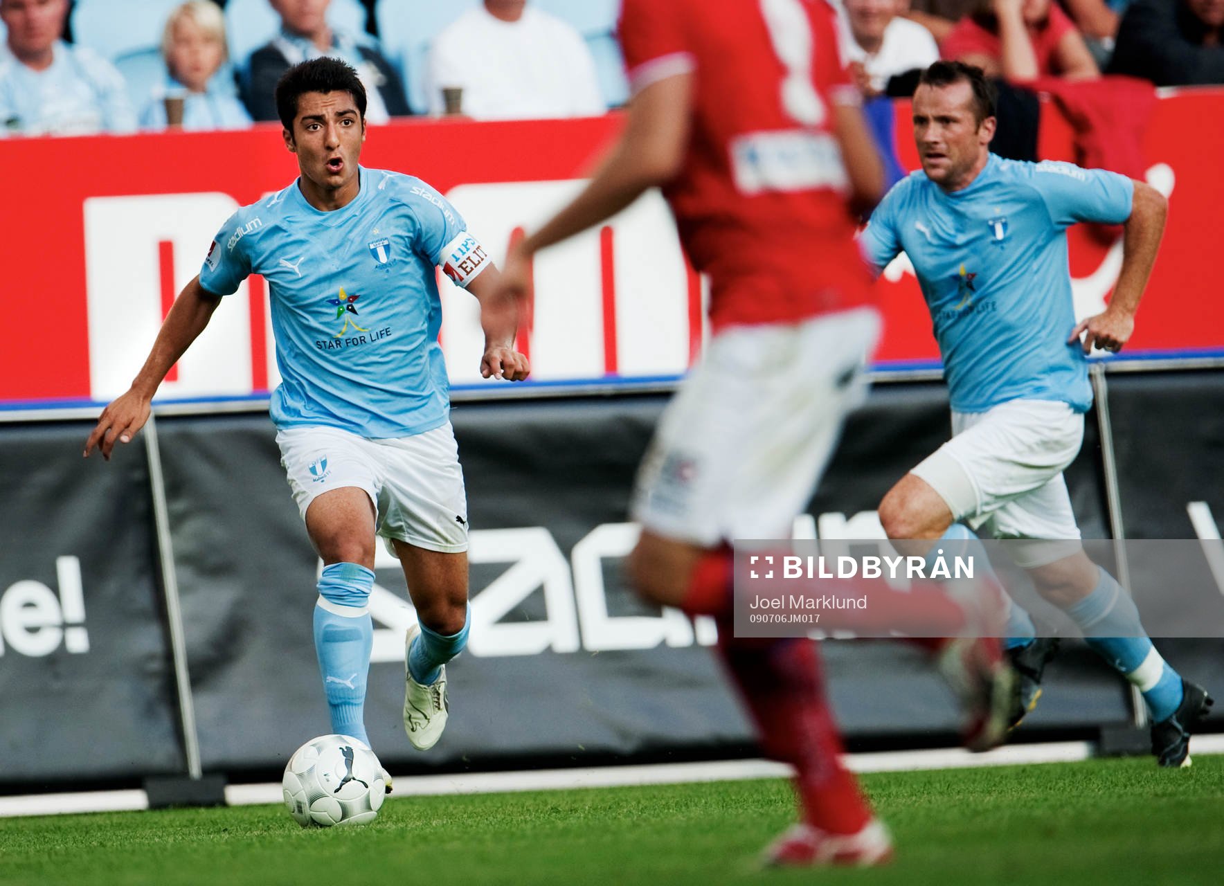 Jiloan Hamad, Malmö FF, avancerar mot mål