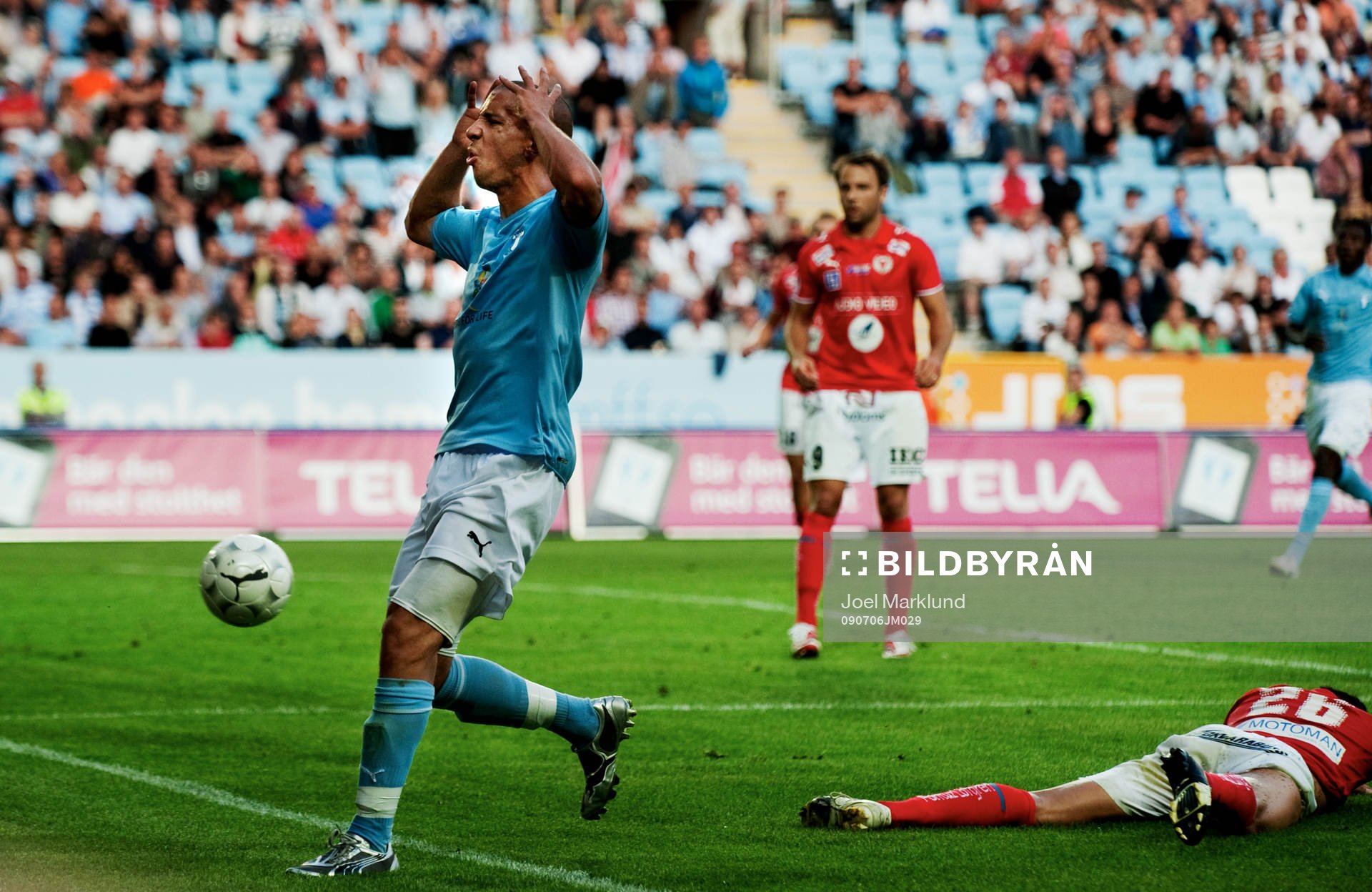 Guillermo Molins, Malmö FF, skriker ut sin frustration