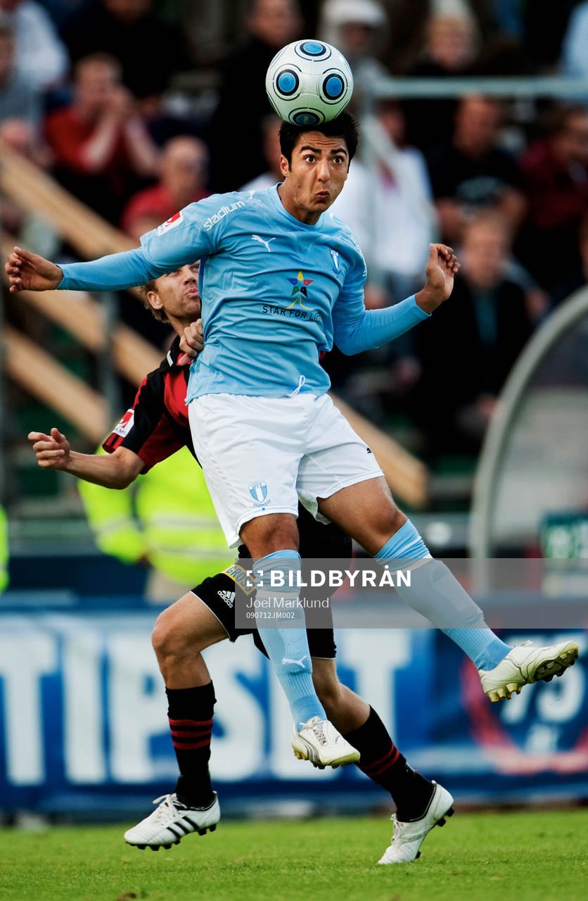 Jiloan Hamad, Malmö FF, nickar bollen