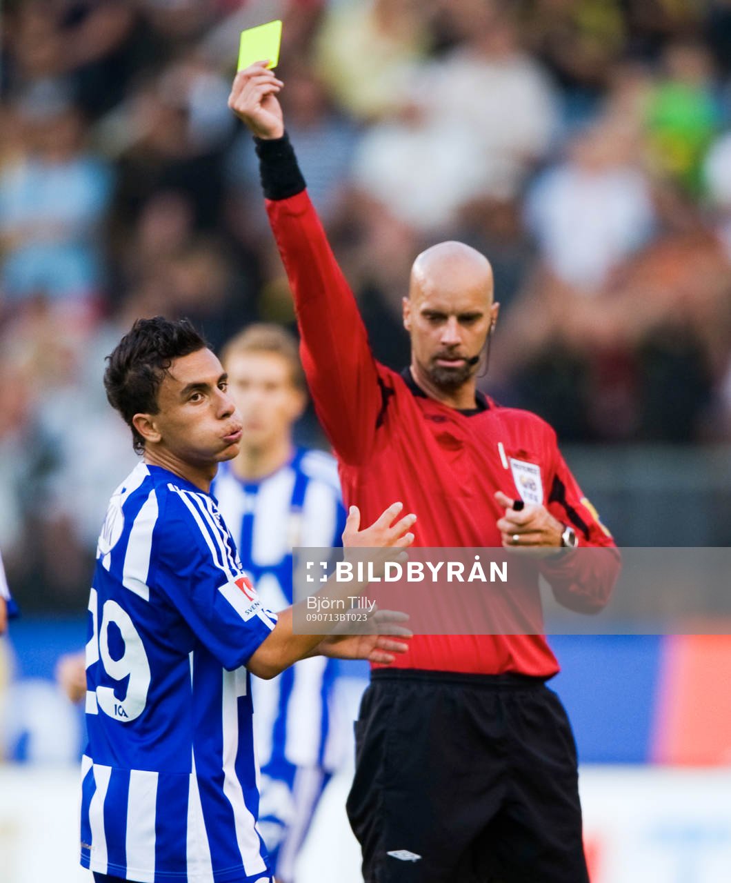 Kamal Mustafa, IFK Göteborg och Stefan Johannesson, domare