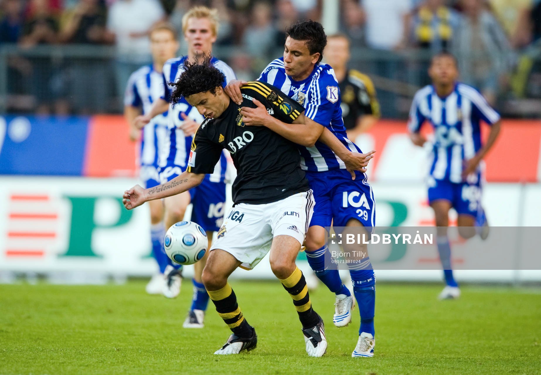 Jorge Ortiz, AIK och Kamal Mustafa, IFK Göteborg