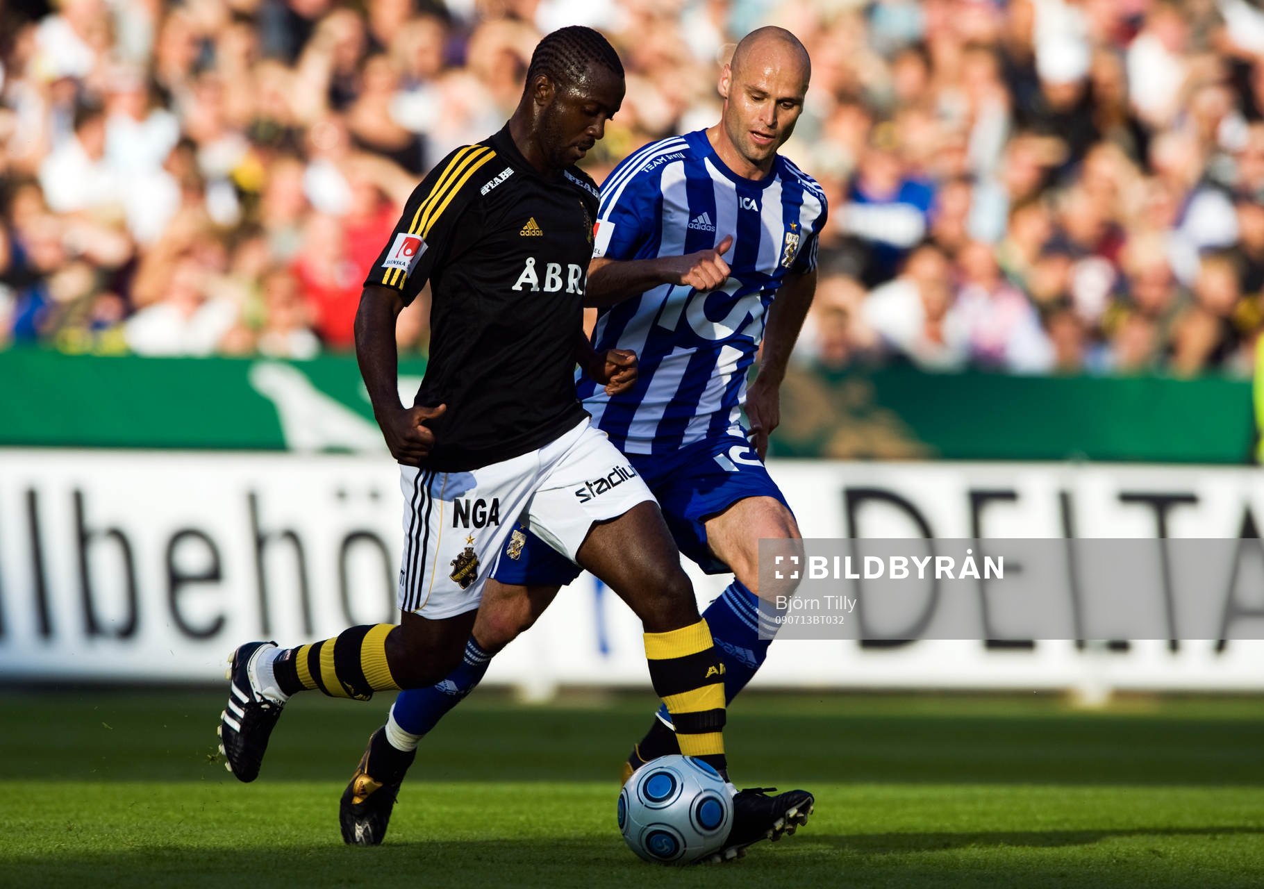 Dulee Johnson, AIK och Thomas Olsson, IFK Göteborg