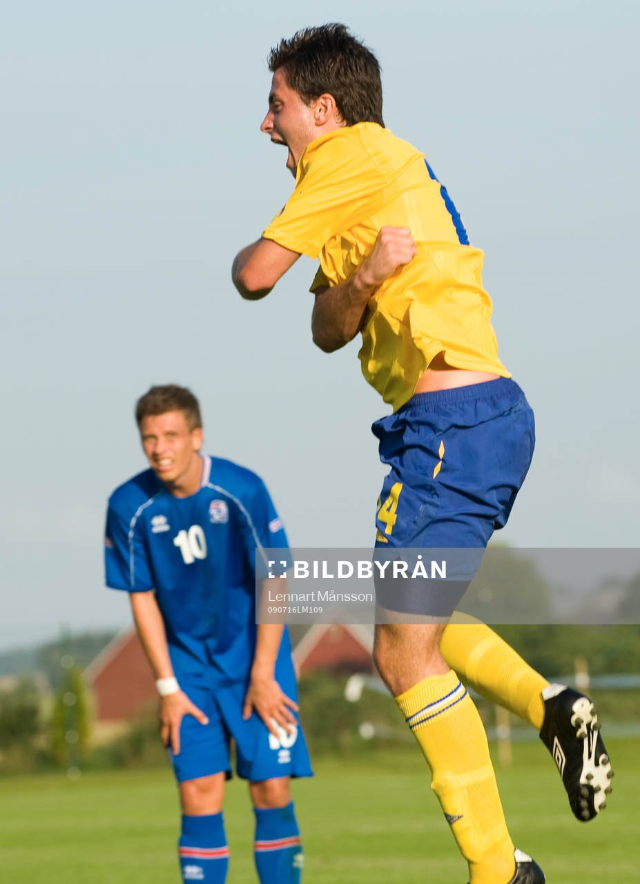 1-0 till Sverige, Egzon Llopaschtica, jubel, glädje