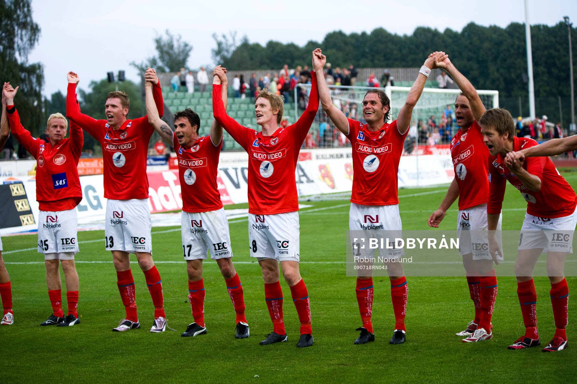 Rasmus Elm och Kalmar, jubel med fansen