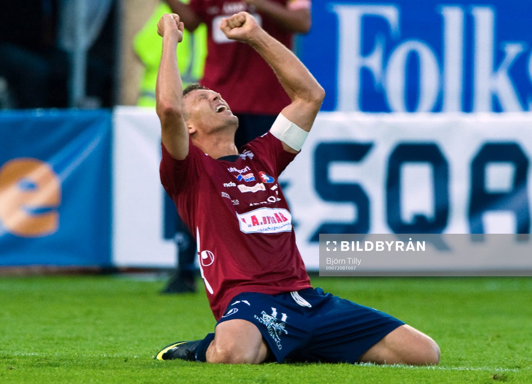 Marcus Allbäck, Örgryte gjorde segermålet 0-1, jubel
