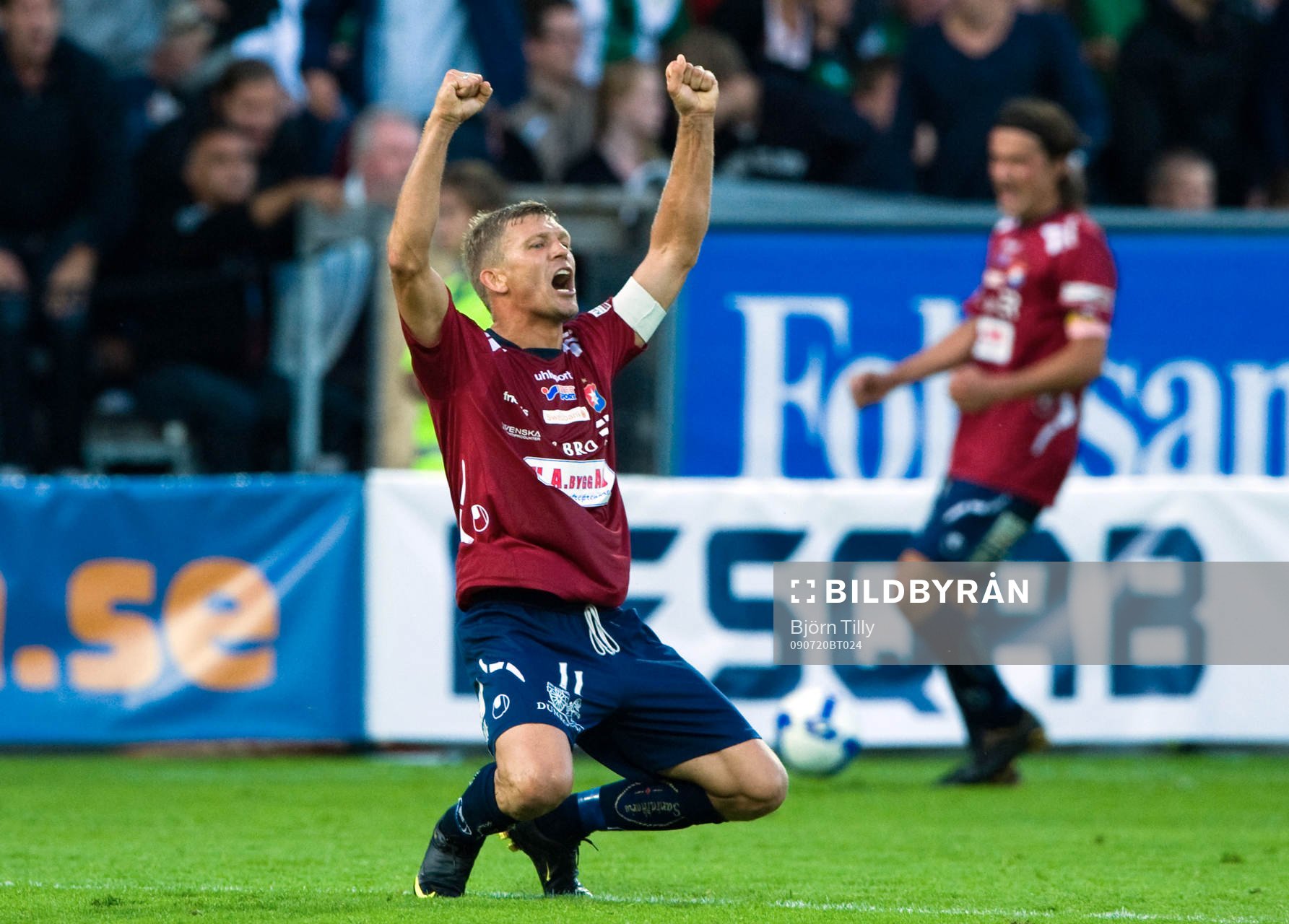 Marcus Allbäck, Örgryte gjorde segermålet 0-1. Jubel