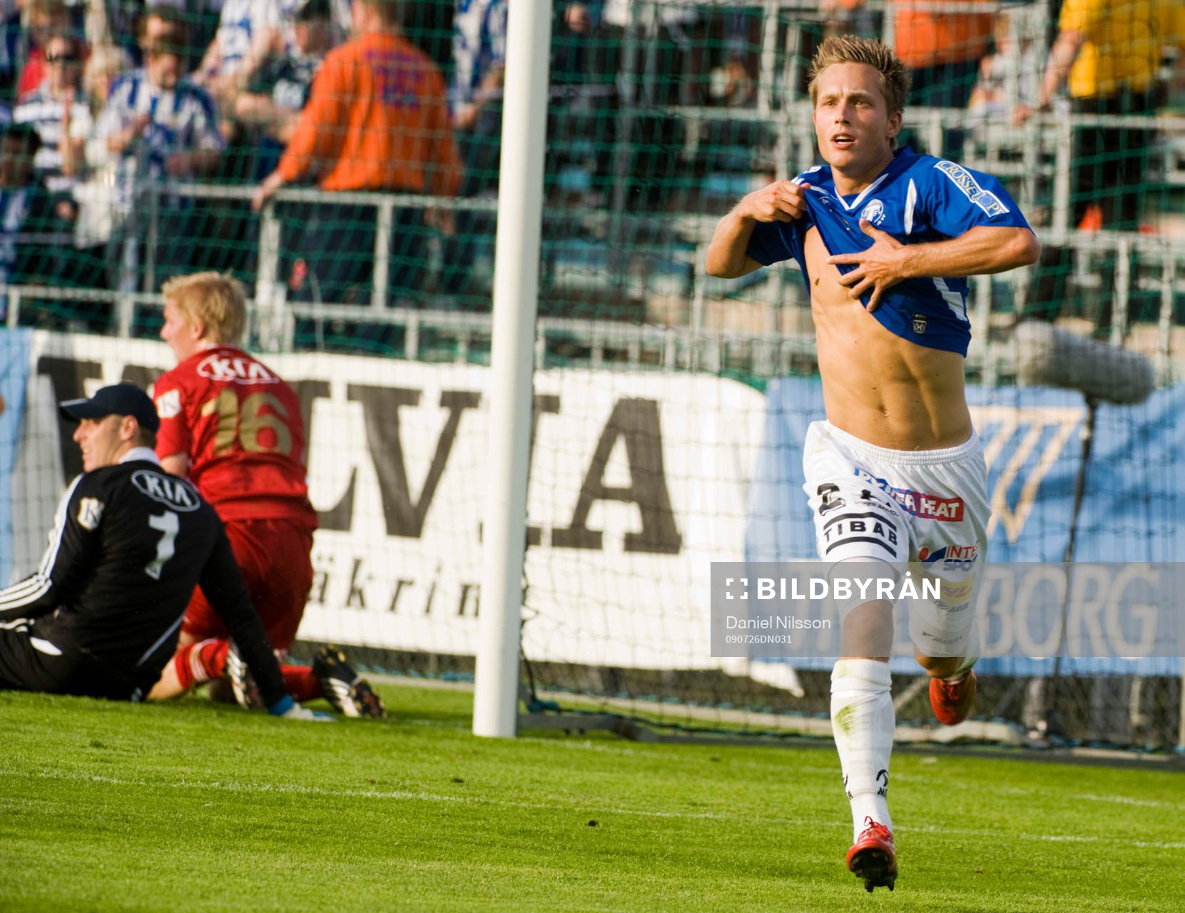 Andreas Wihlborg, Trelleborg gjorde 2-1. Jubel. Kim