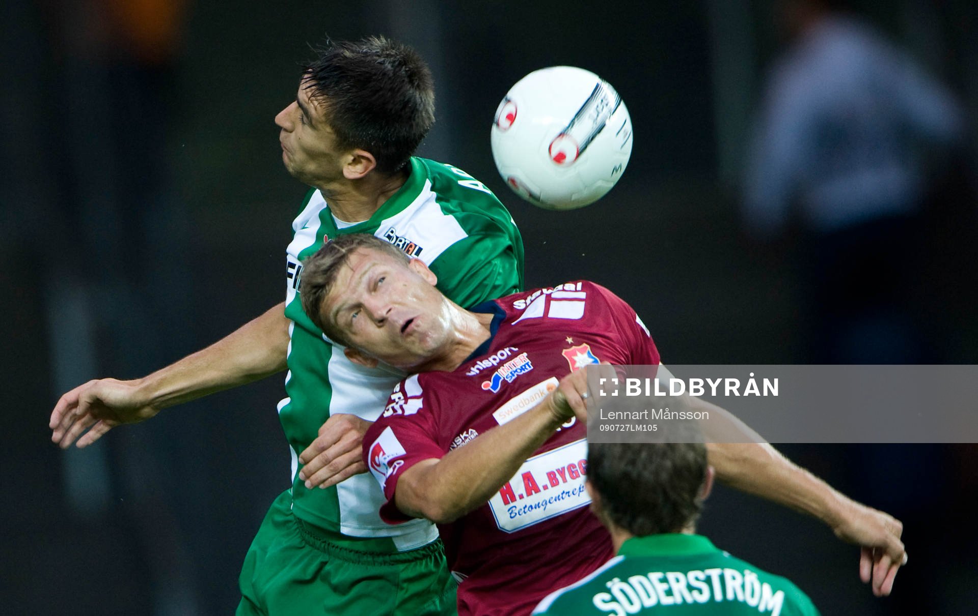 Igor Armas och Marcus Allbäck, nickduell