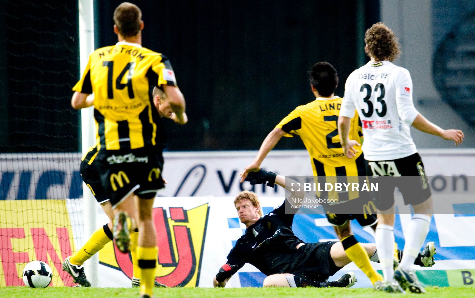 Reducerat 2-1 bakom Christoffer Källqvist, målvakt,