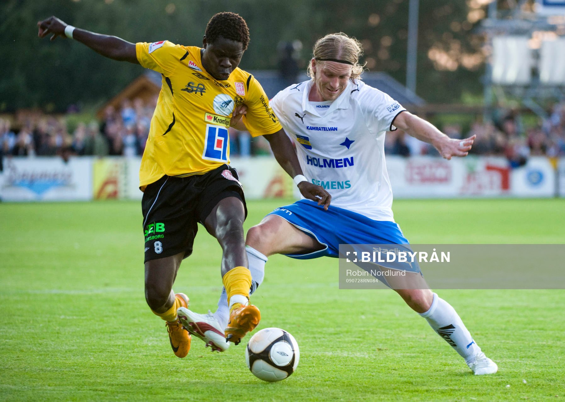Patrick Osiako, Mjällby mot Eirik Dybendal, Norrköping