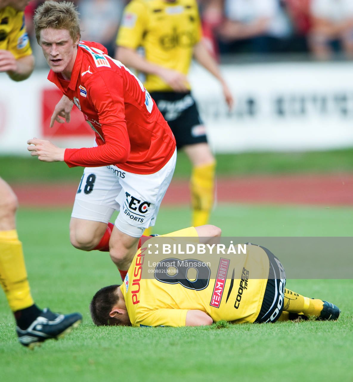 Här skadar sig Anders Svensson