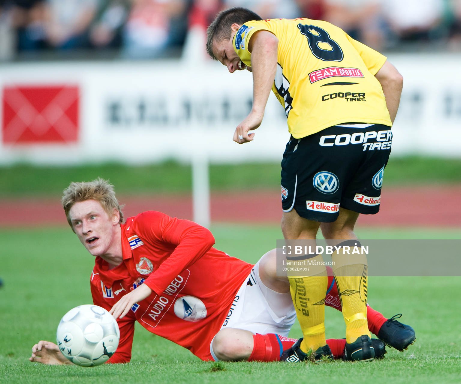 Här skadar sig Anders Svensson