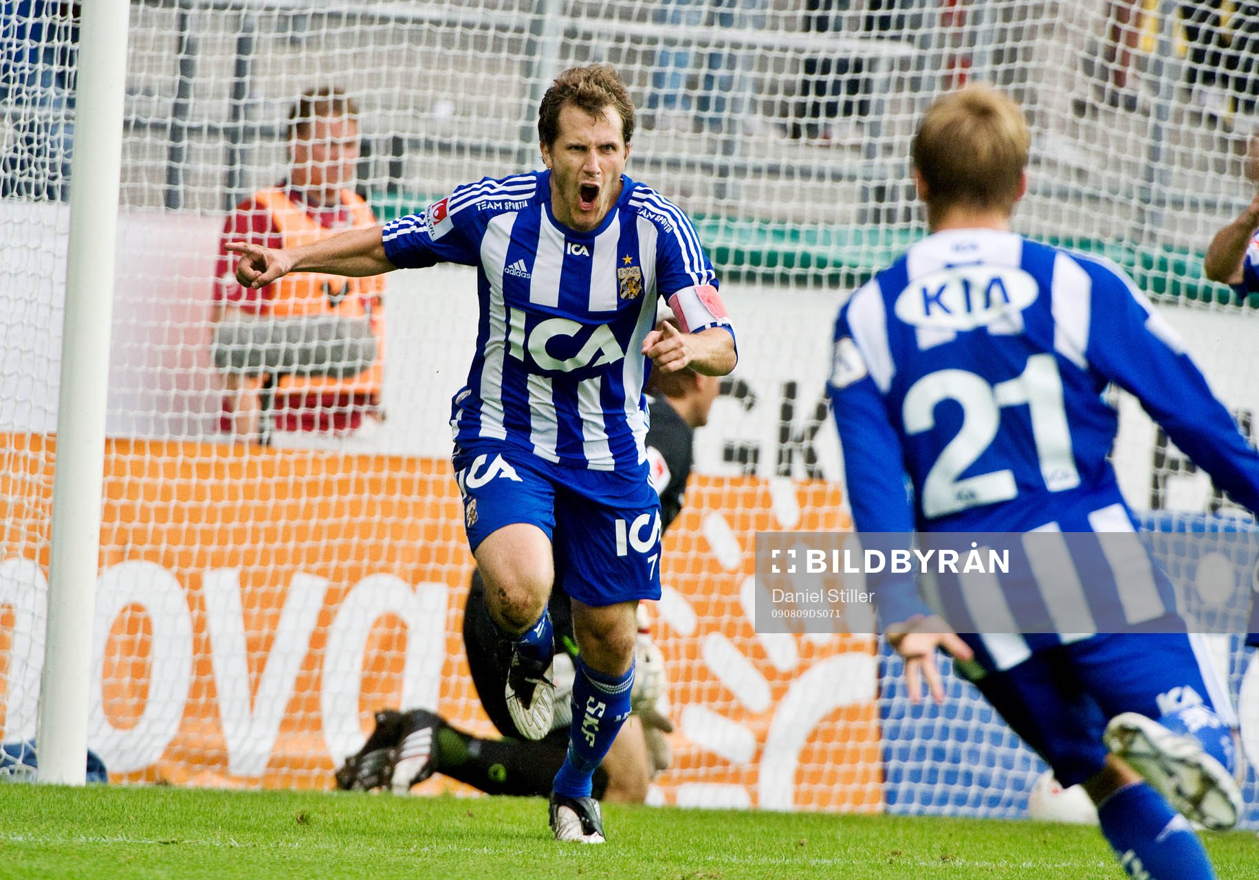 Tobias Hysén, IFK Göteborg, gör avgörande 1-2 målet.