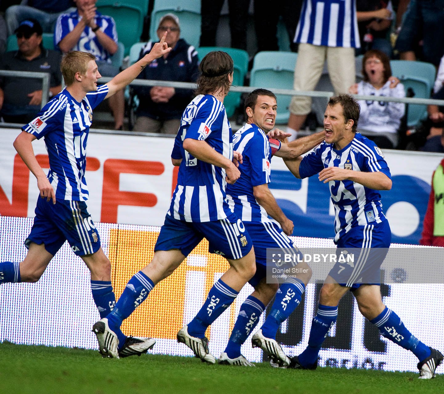 Tobias Hysén, IFK Göteborg, gör avgörande 1-1. Jubel