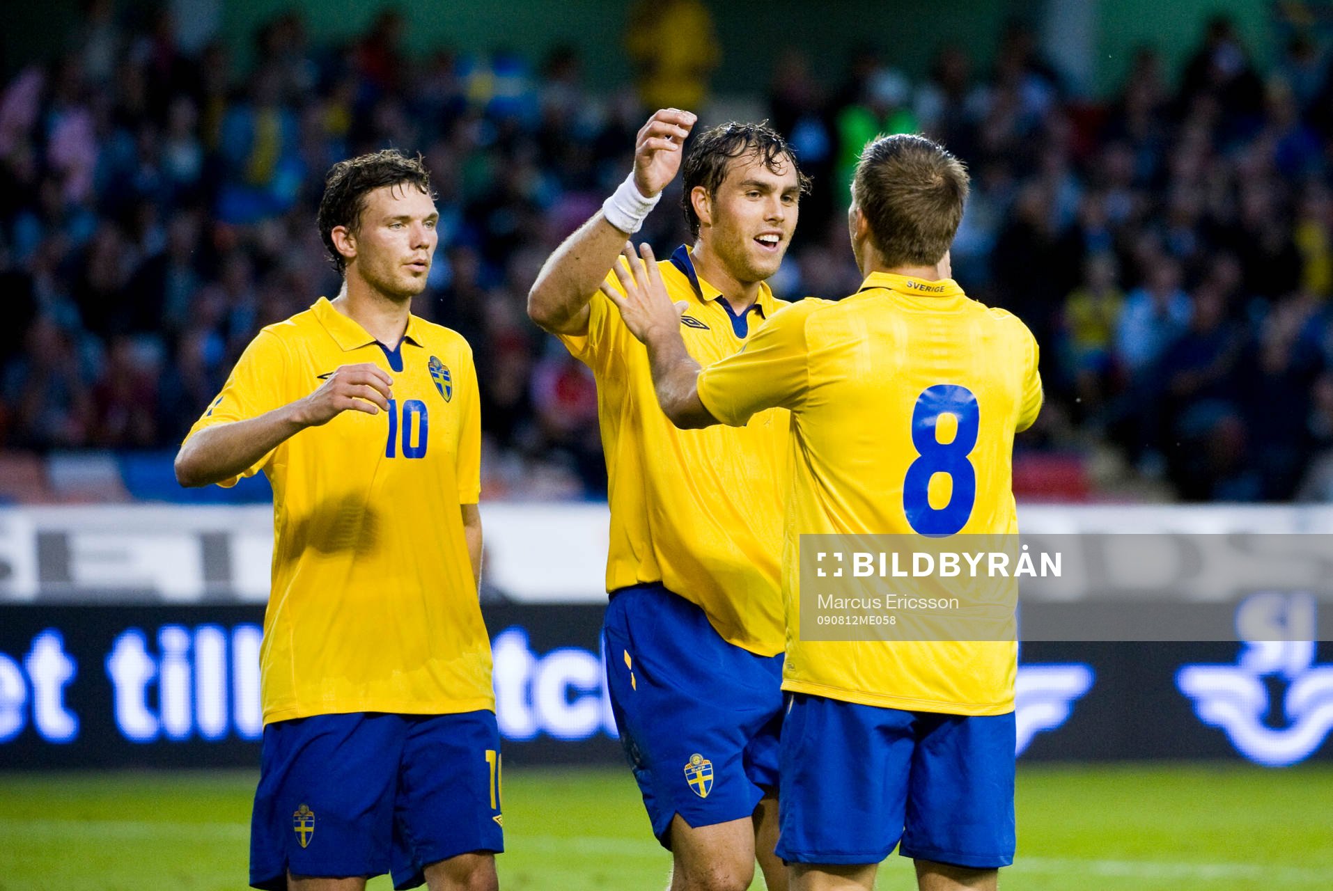 Johan Elmander, Sverige jubel med Marcus Berg och Anders