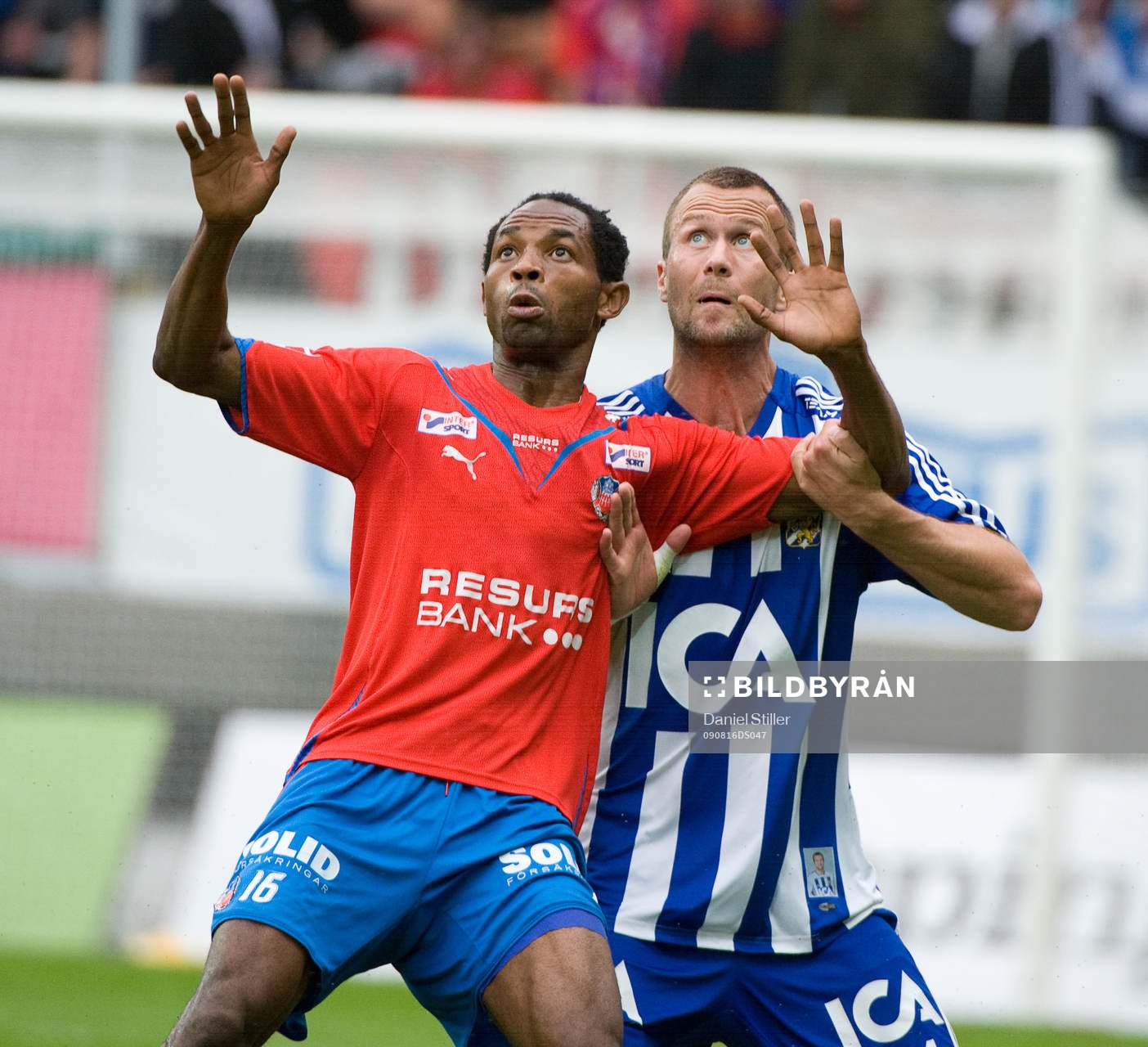 René Makondele, Helsingborg. Hjalmar Jonsson, IFK Göteborg