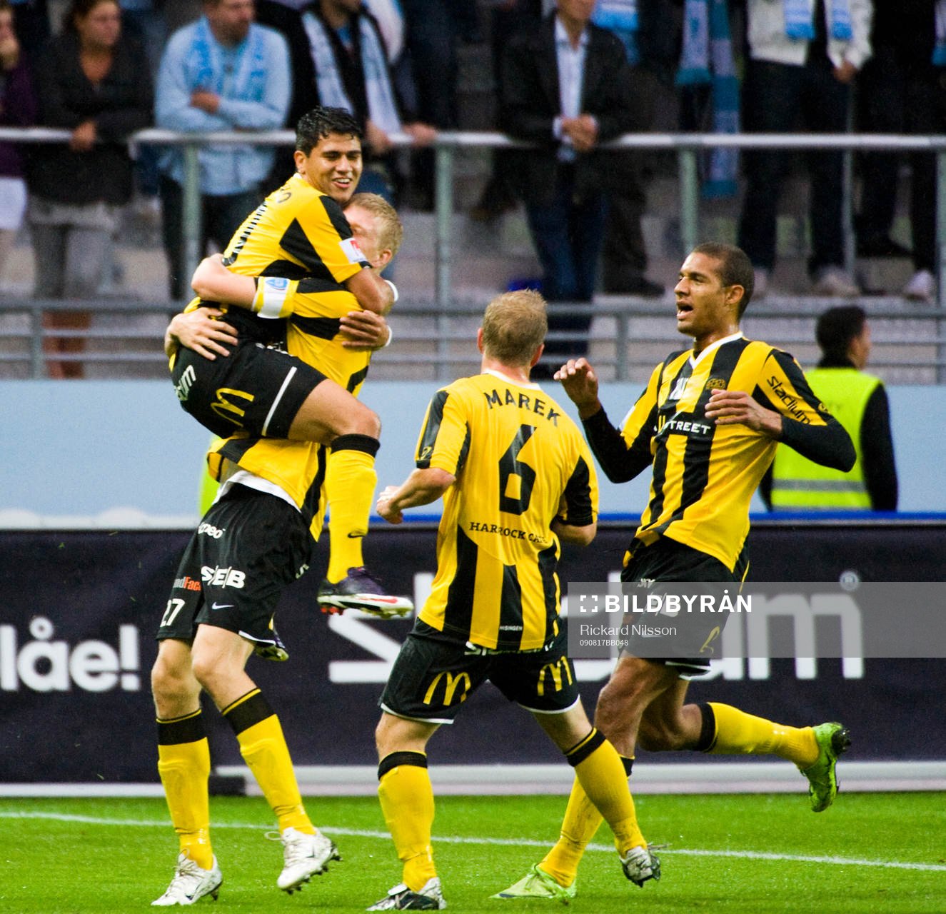 Tom Söderberg och Paulo de Oliviera, Häcken, jubel