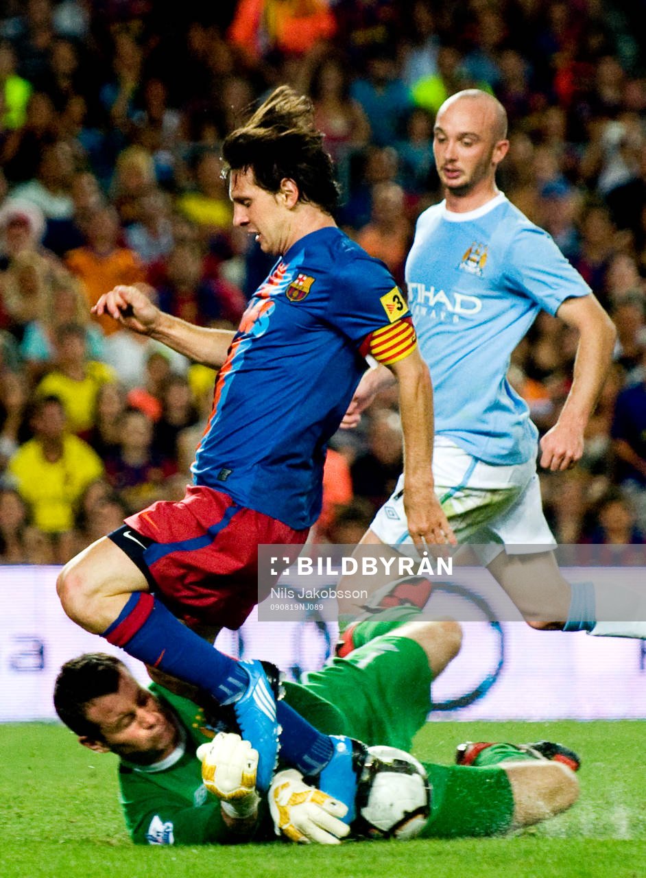 Lionel Messi, Barcelona,  Shay Given, målvakt, Manchester
