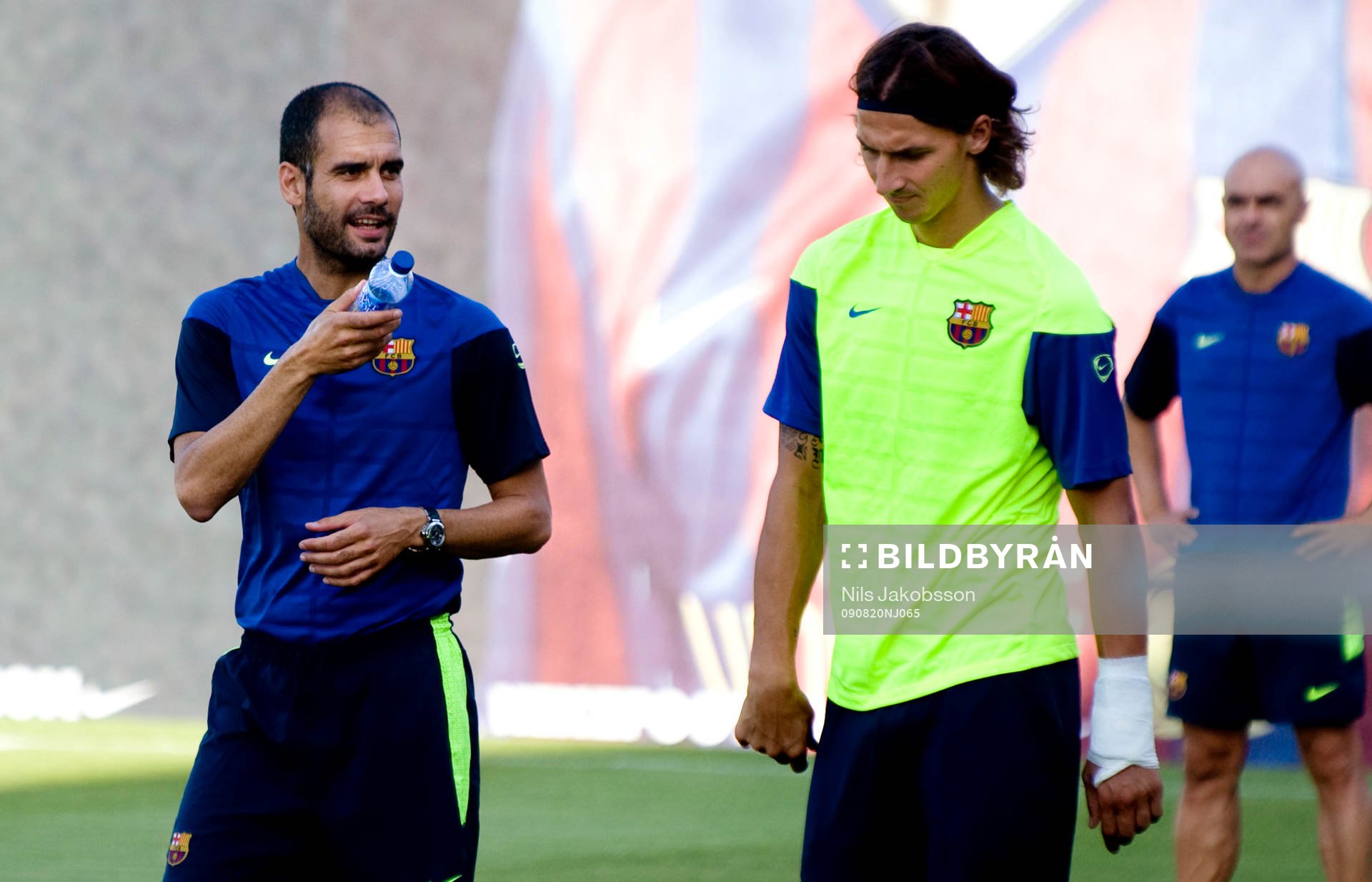 Josep Guardiola, tränare och Zlatan Ibrahimovic