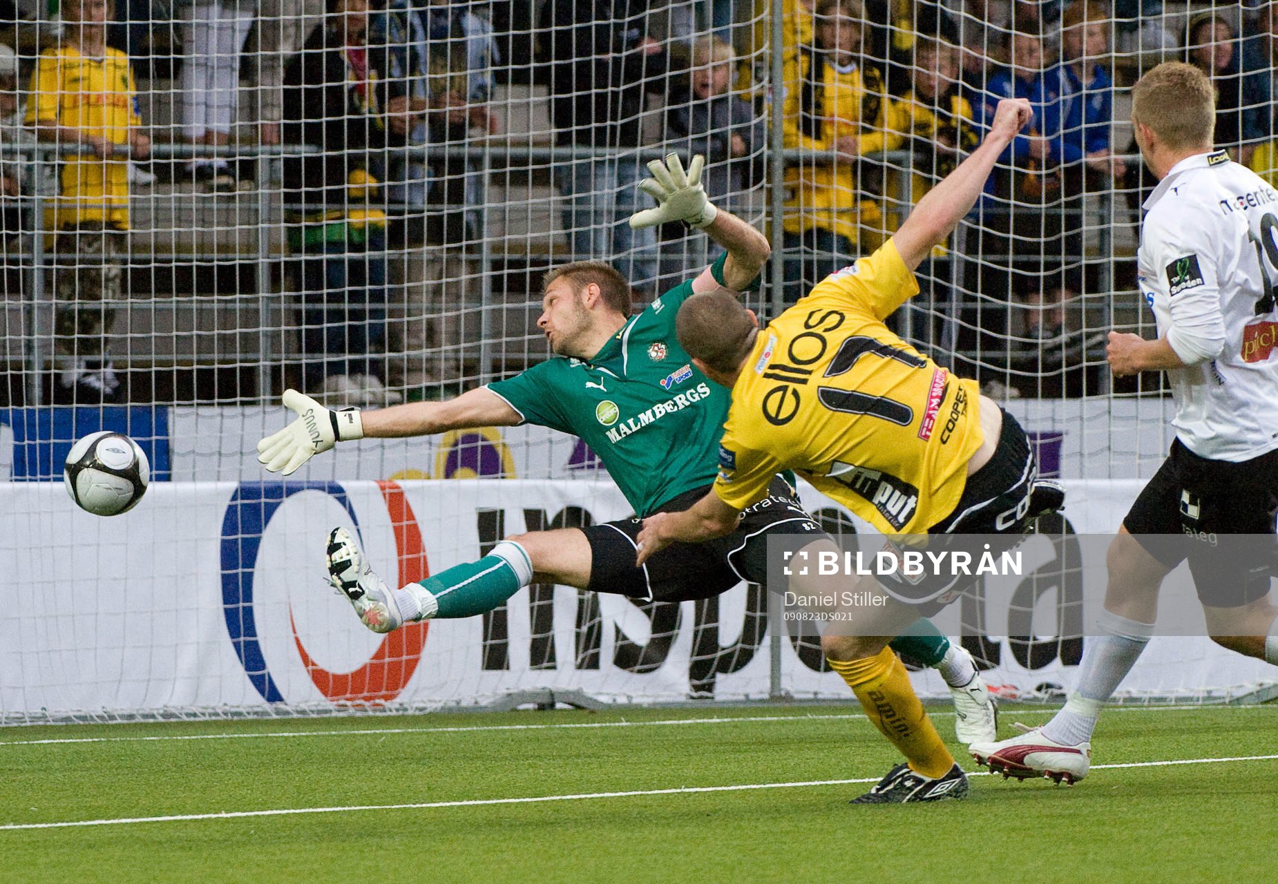 James Keane gör 2-0 till Elfsborg. Johan Alvbåge,