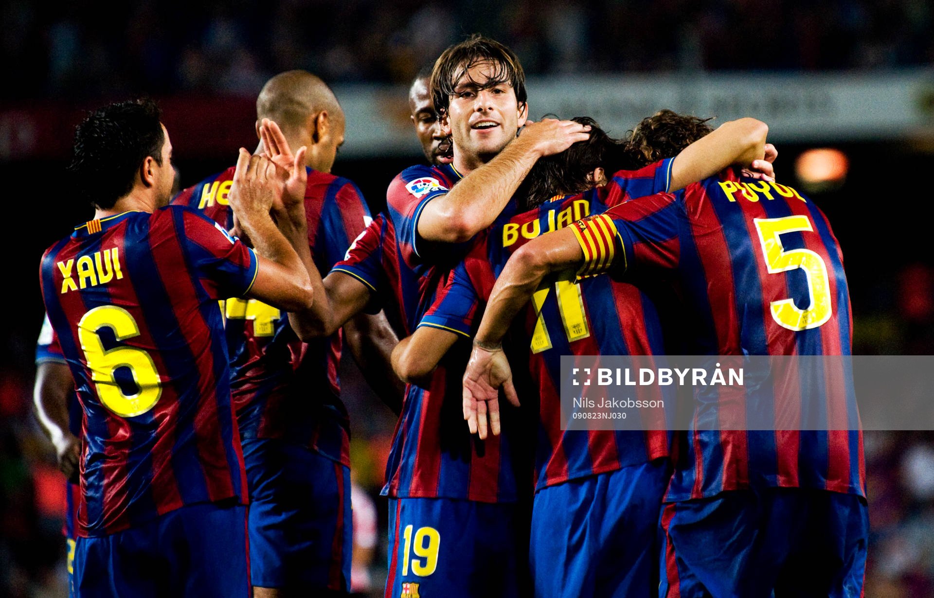 Jubel Barcelona, Maxwell, Bojan Kirkic, Puyol, Xavi