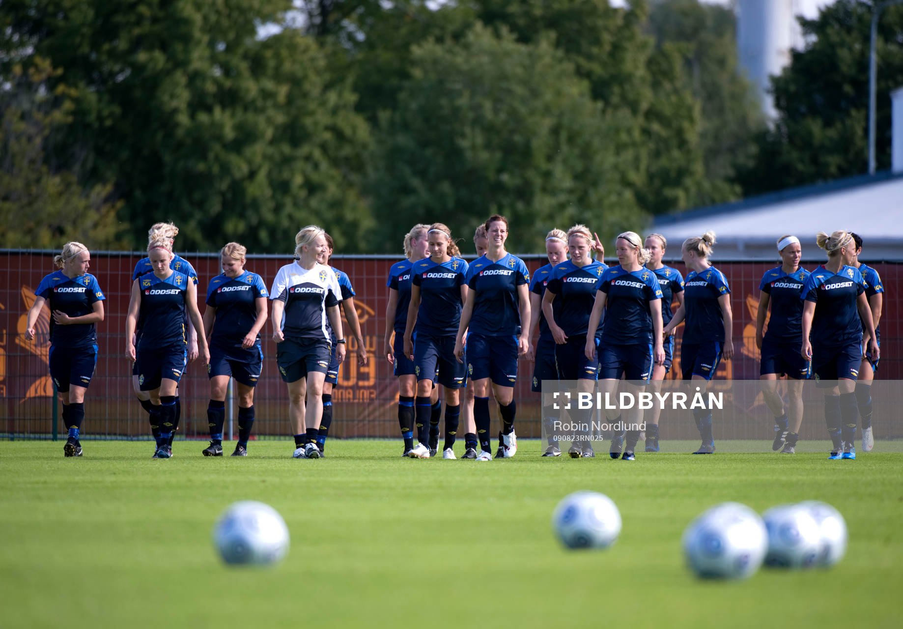 Fotboll, Dam, EM, Sverige, träning
