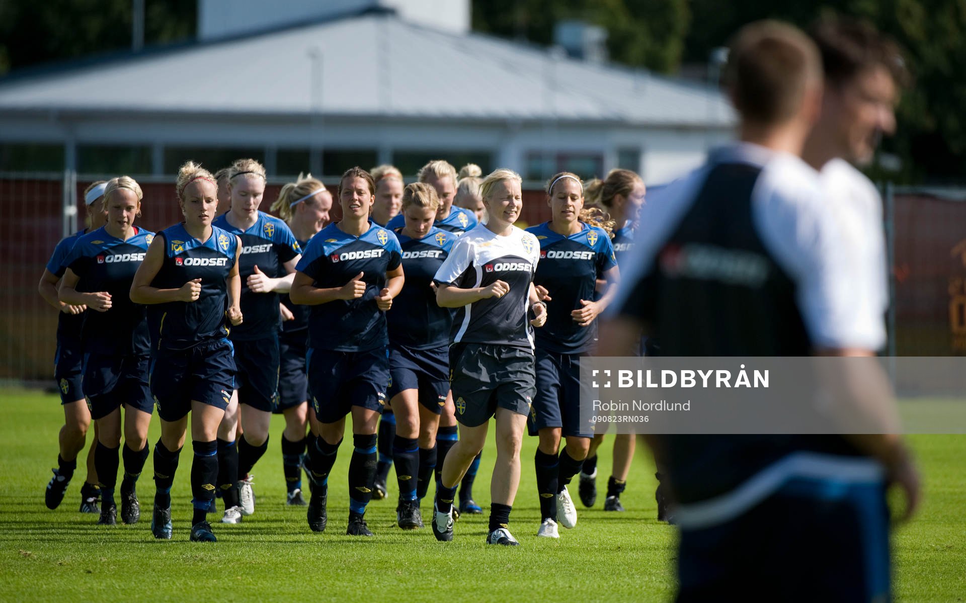 Fotboll, Dam, EM, Sverige, träning