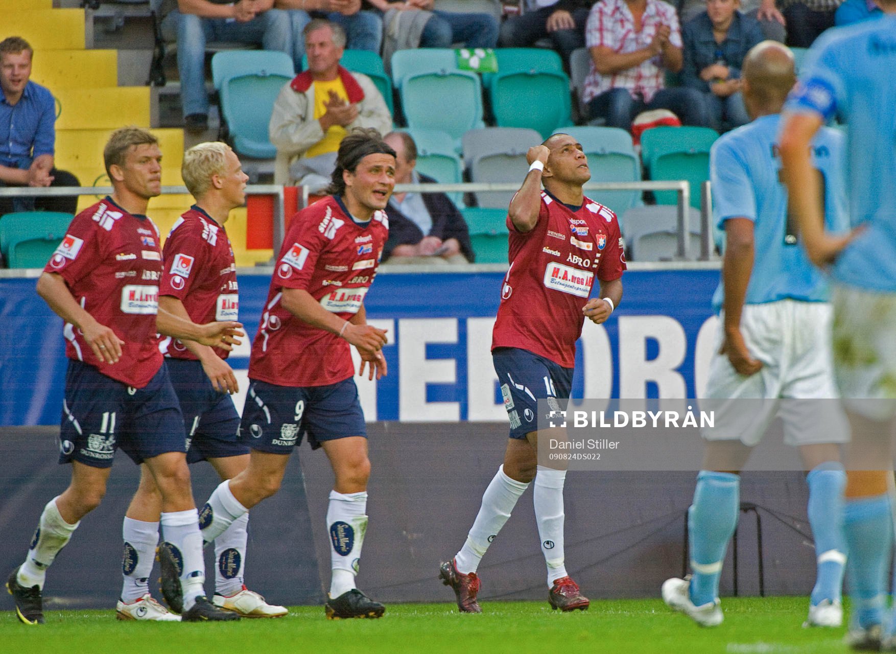 Alessandro Silva Perreira, Örgryte, gör 1-0. Jubel