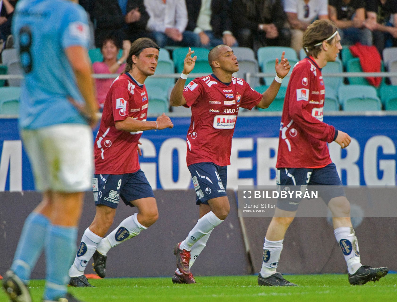 Alessandro Silva Perreira, Örgryte, gör 1-0. Jubel