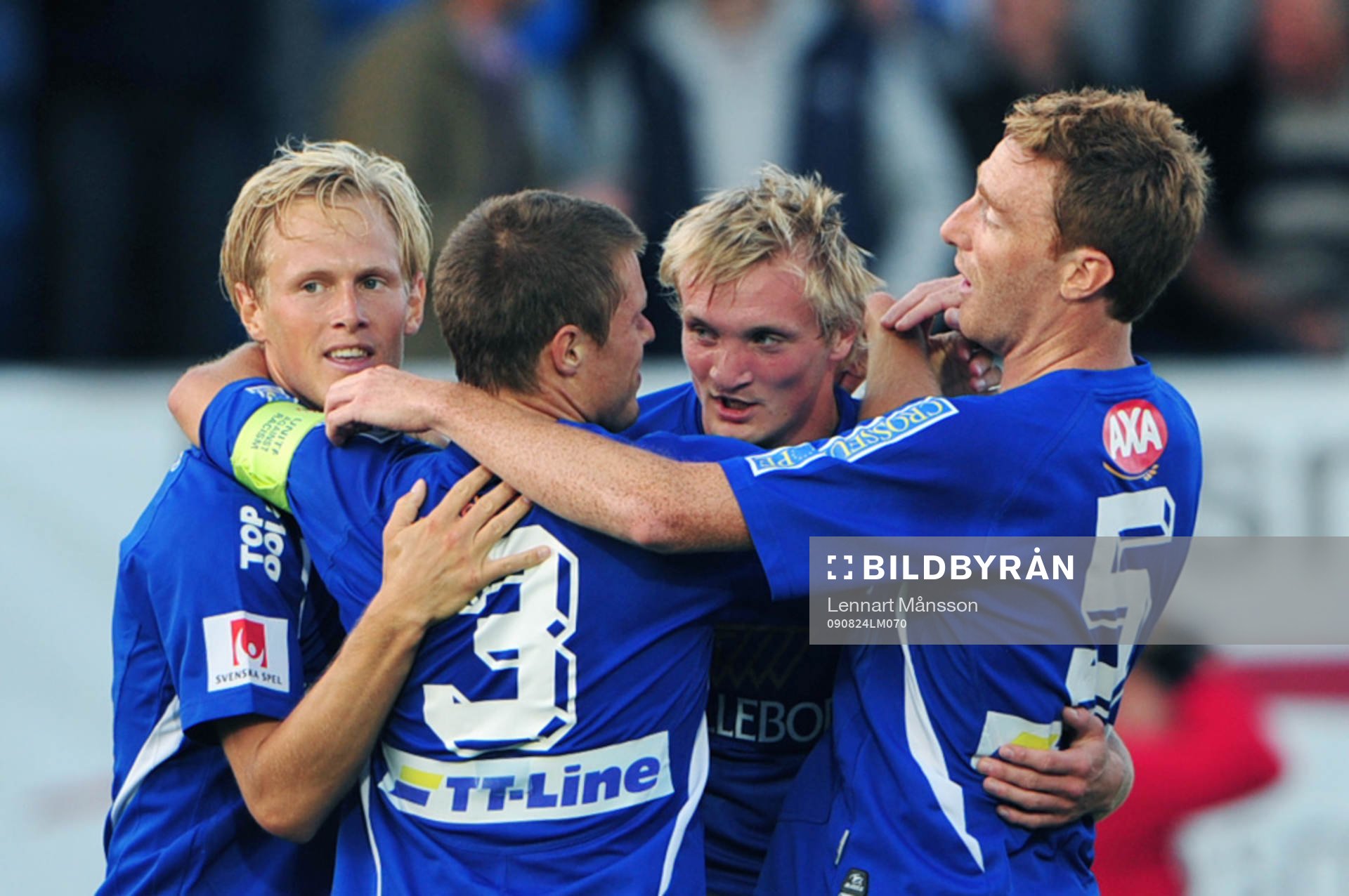 2-målsskytten Fredrik Jensen, Trelleborg, jubel