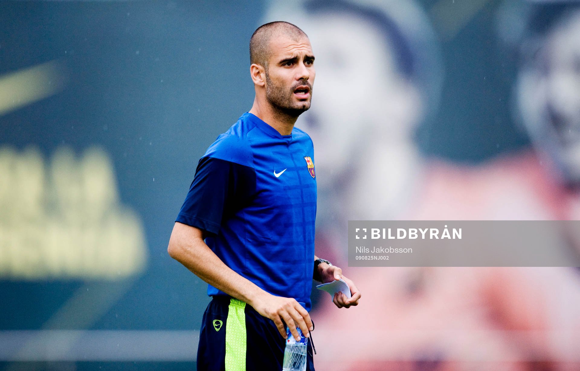 Fotboll, La Liga, Barcelona träning, Josep Guardiola