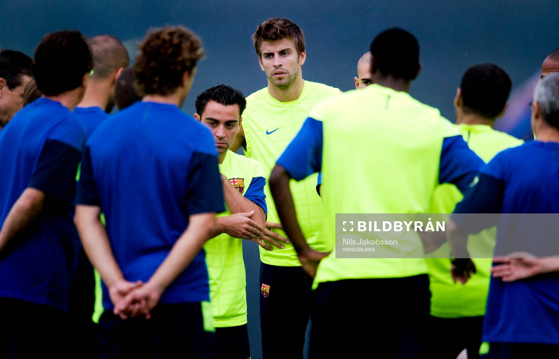 Fotboll, La Liga, Barcelona träning, Pique
