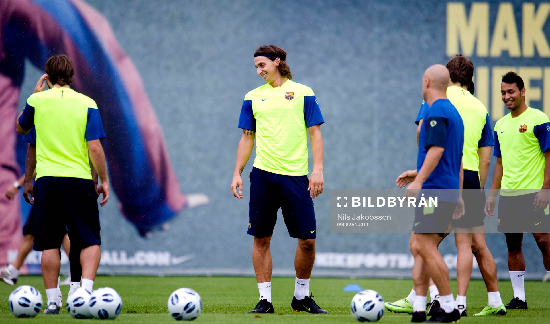 Fotboll, La Liga, Barcelona träning, Zlatan Ibrahimovic