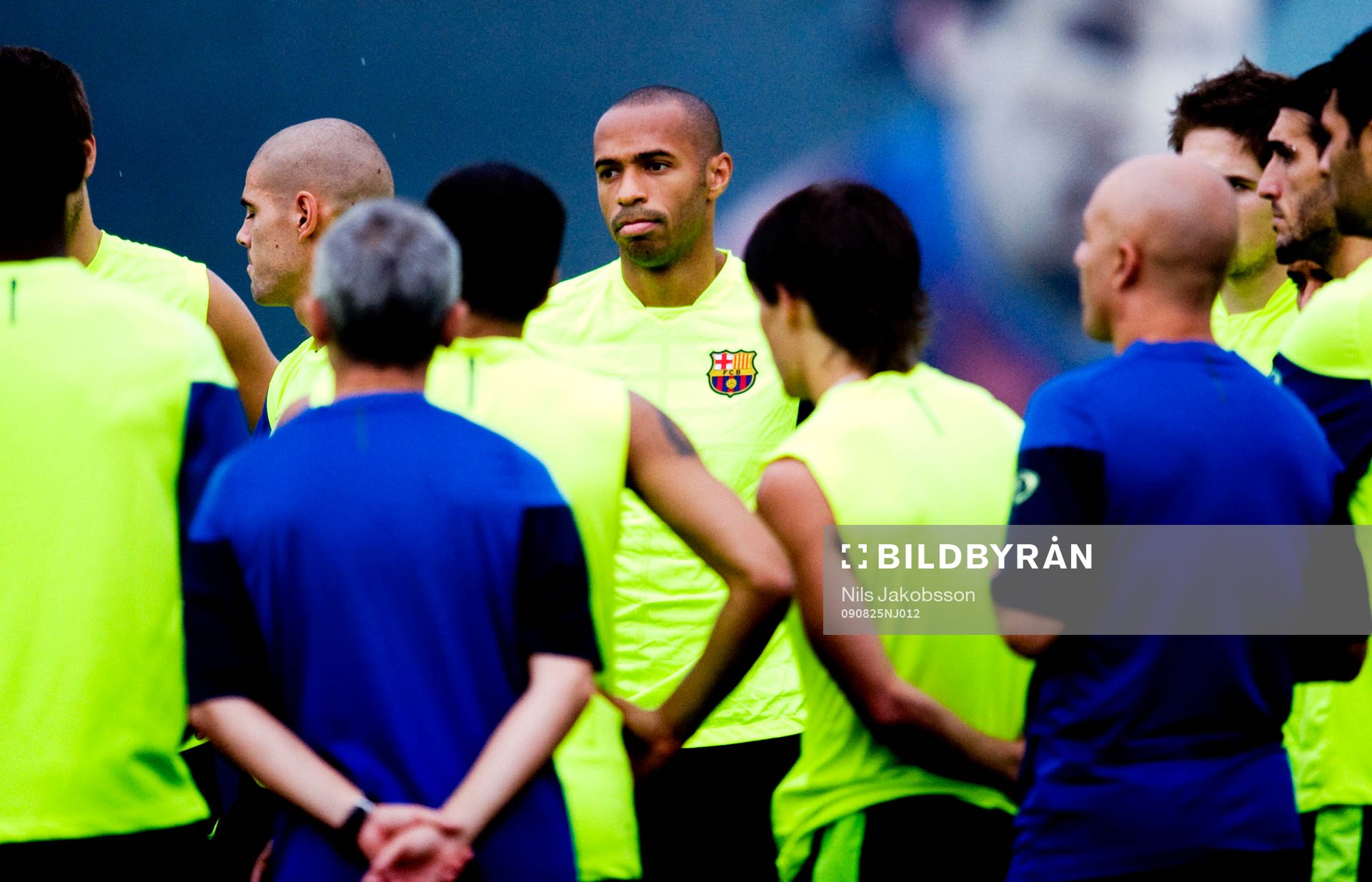 Fotboll, La Liga, Barcelona träning, Thierry Henry
