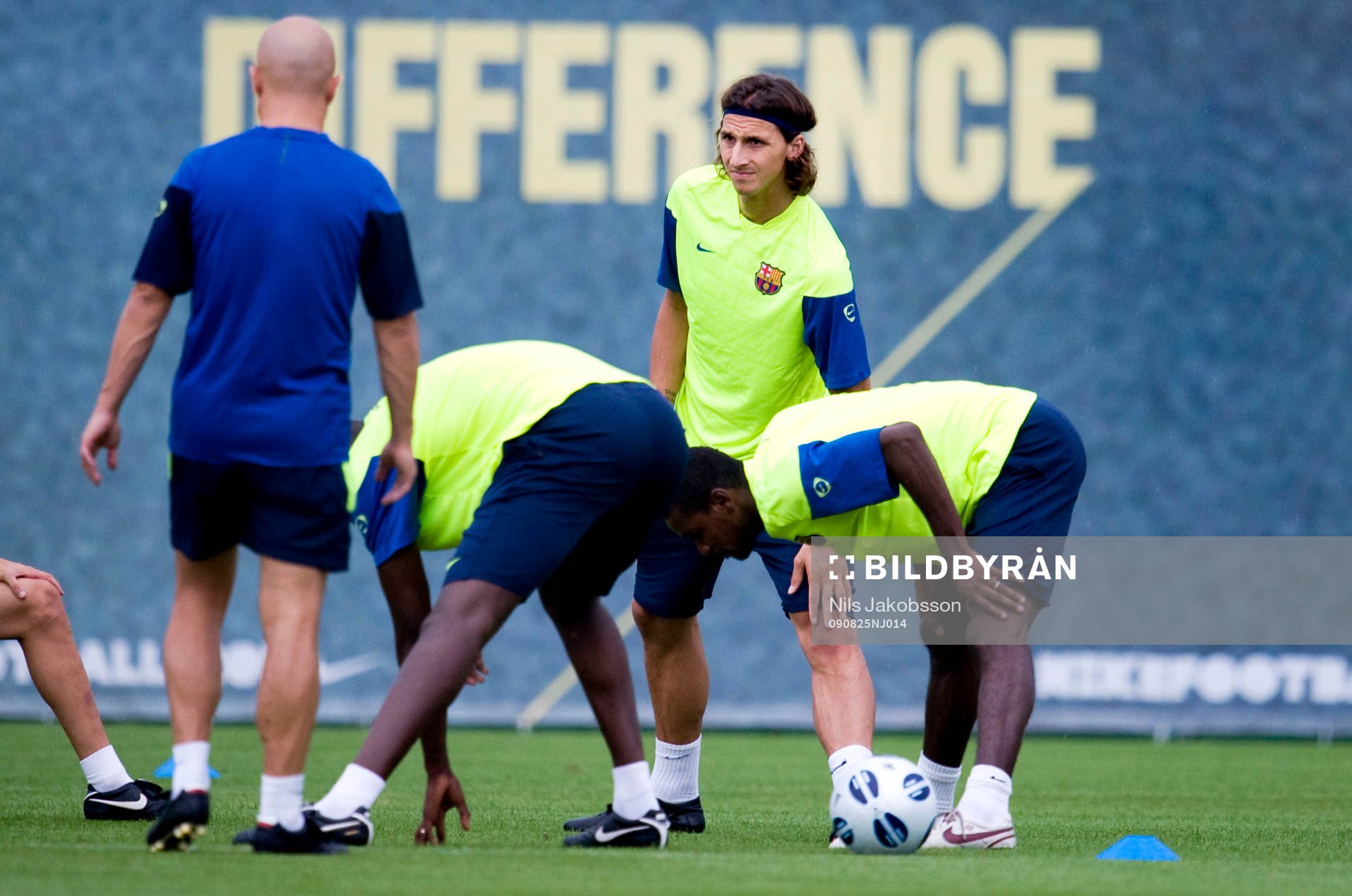 Fotboll, La Liga, Barcelona träning, Zlatan Ibrahimovic