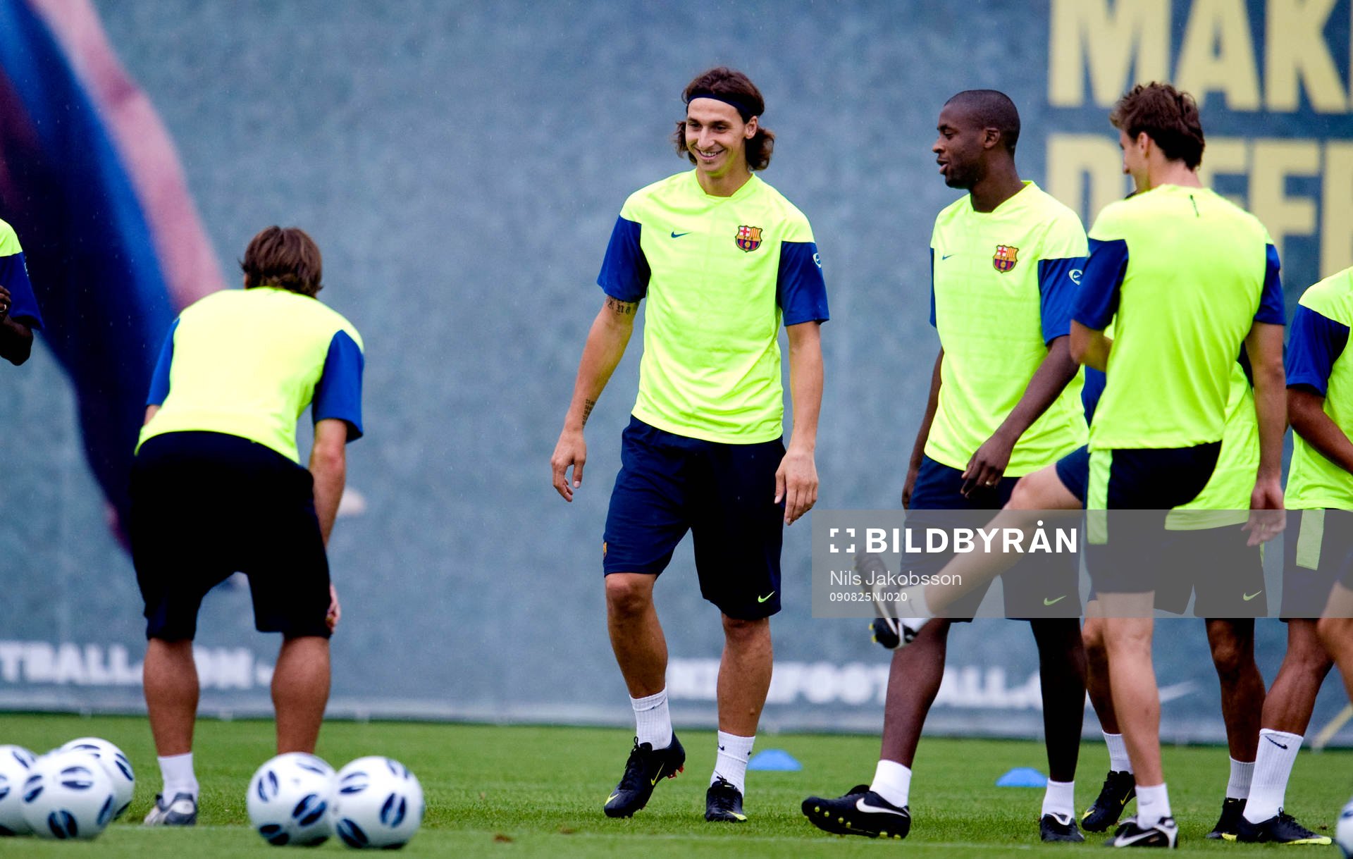 Fotboll, La Liga, Barcelona träning, Zlatan Ibrahimovic
