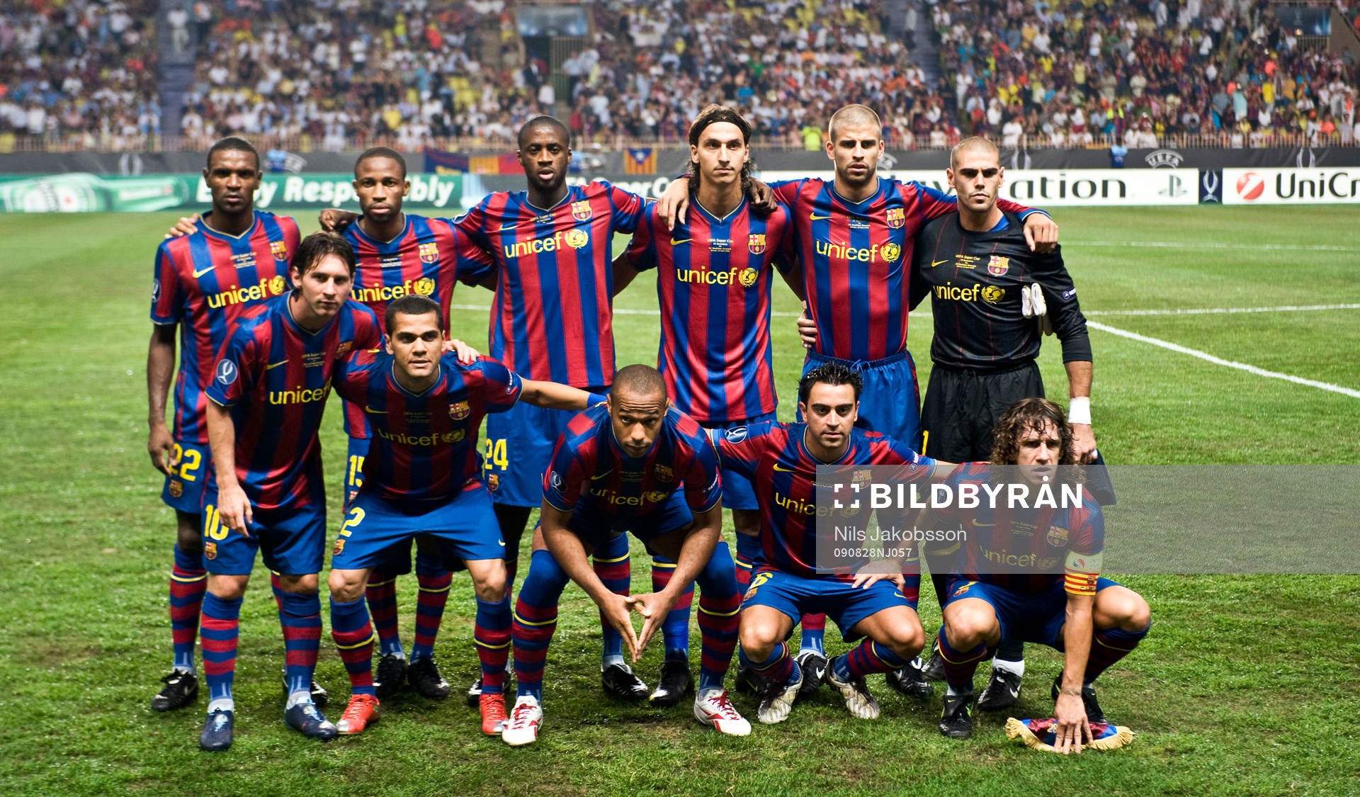 Fotboll, UEFA Super Cup, Barcelona, Lagbild startelva;