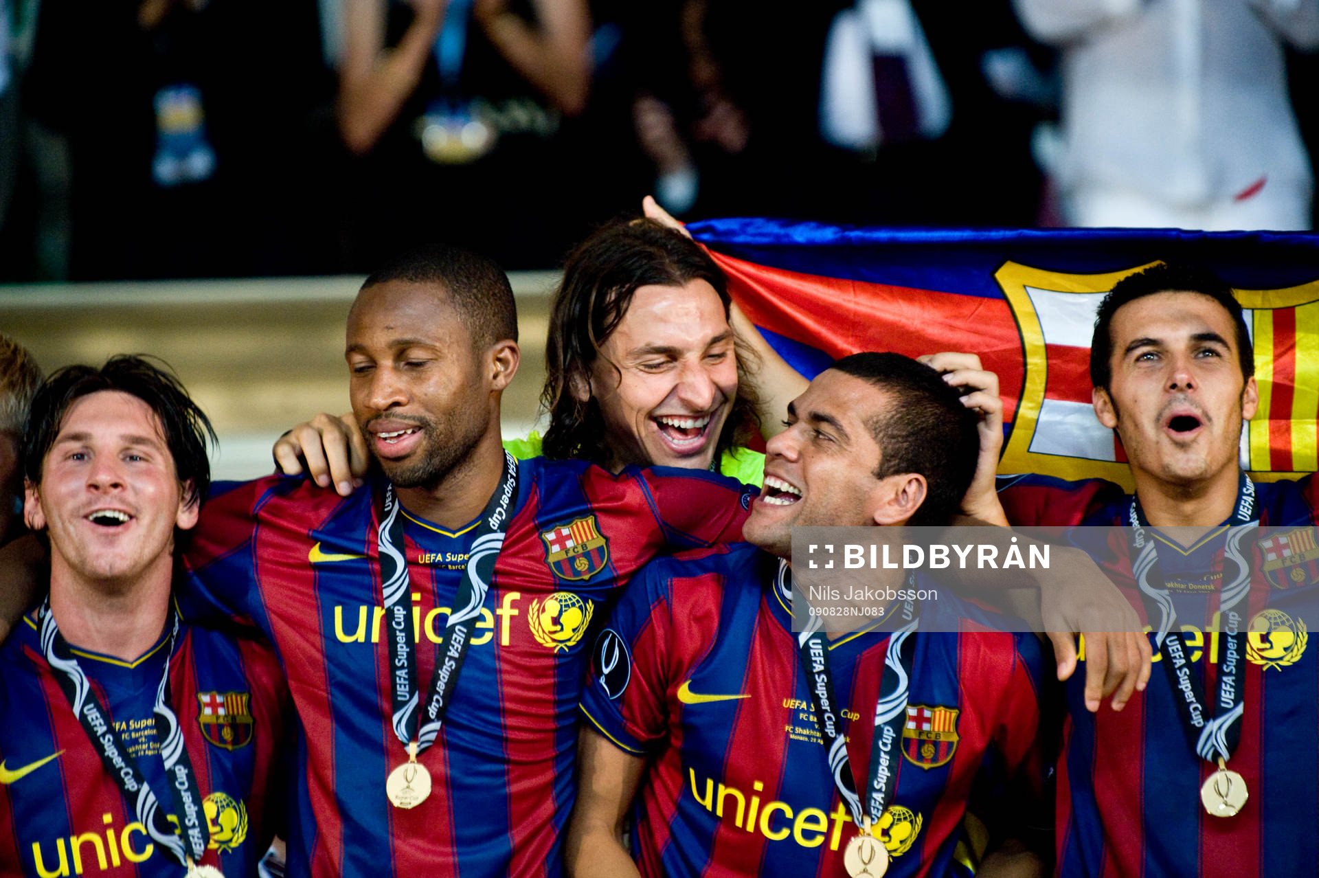 Keita, Zlatan Ibrahimovic, Dani Alves, Barcelona, jubel,