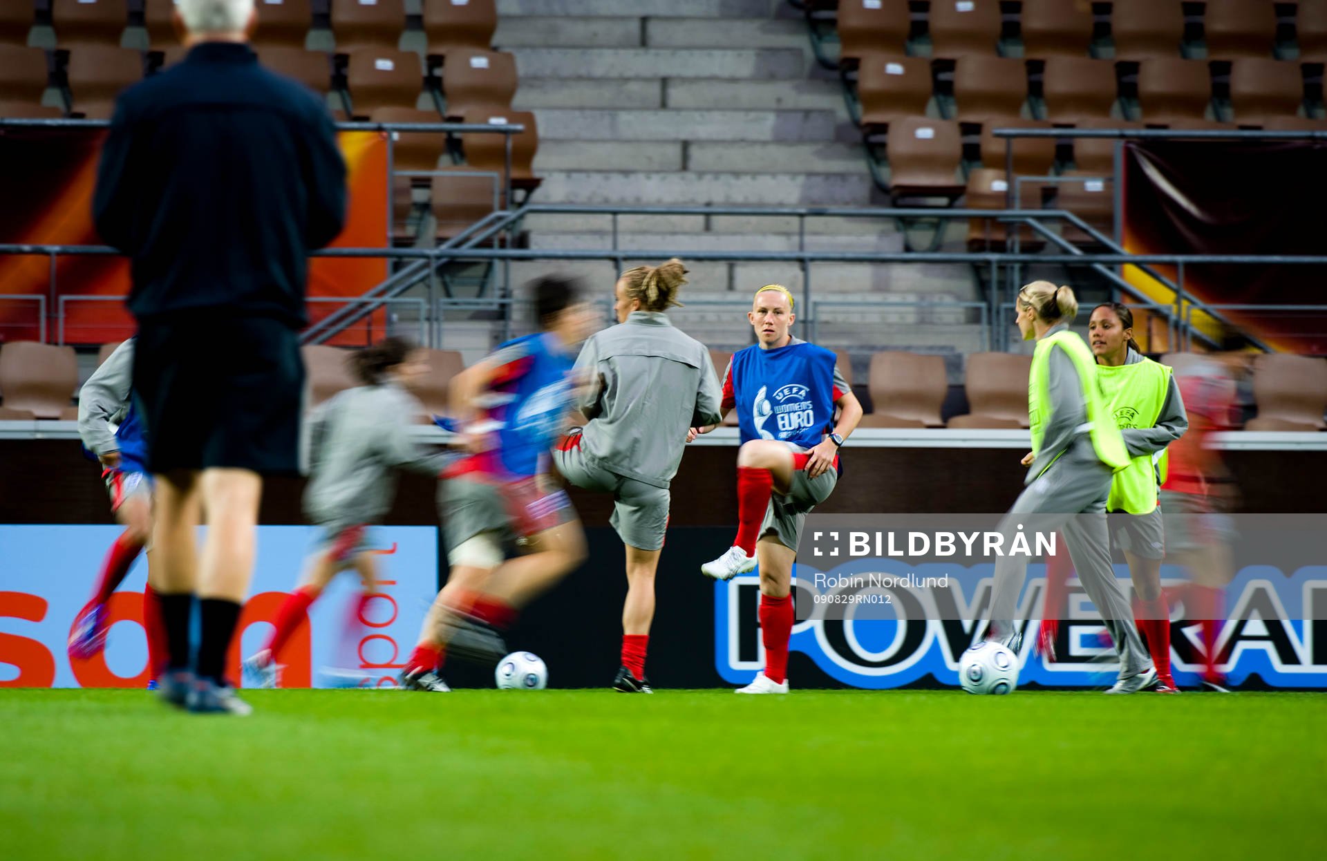 Fotboll, Dam, EM, England, träning